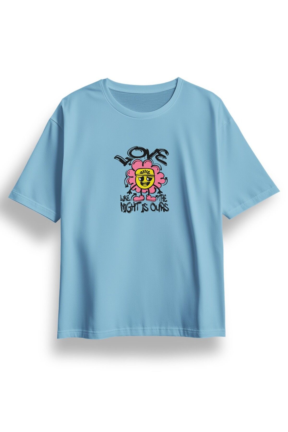 LUMARTA Oversize Like Flower Baskılı Tshirt