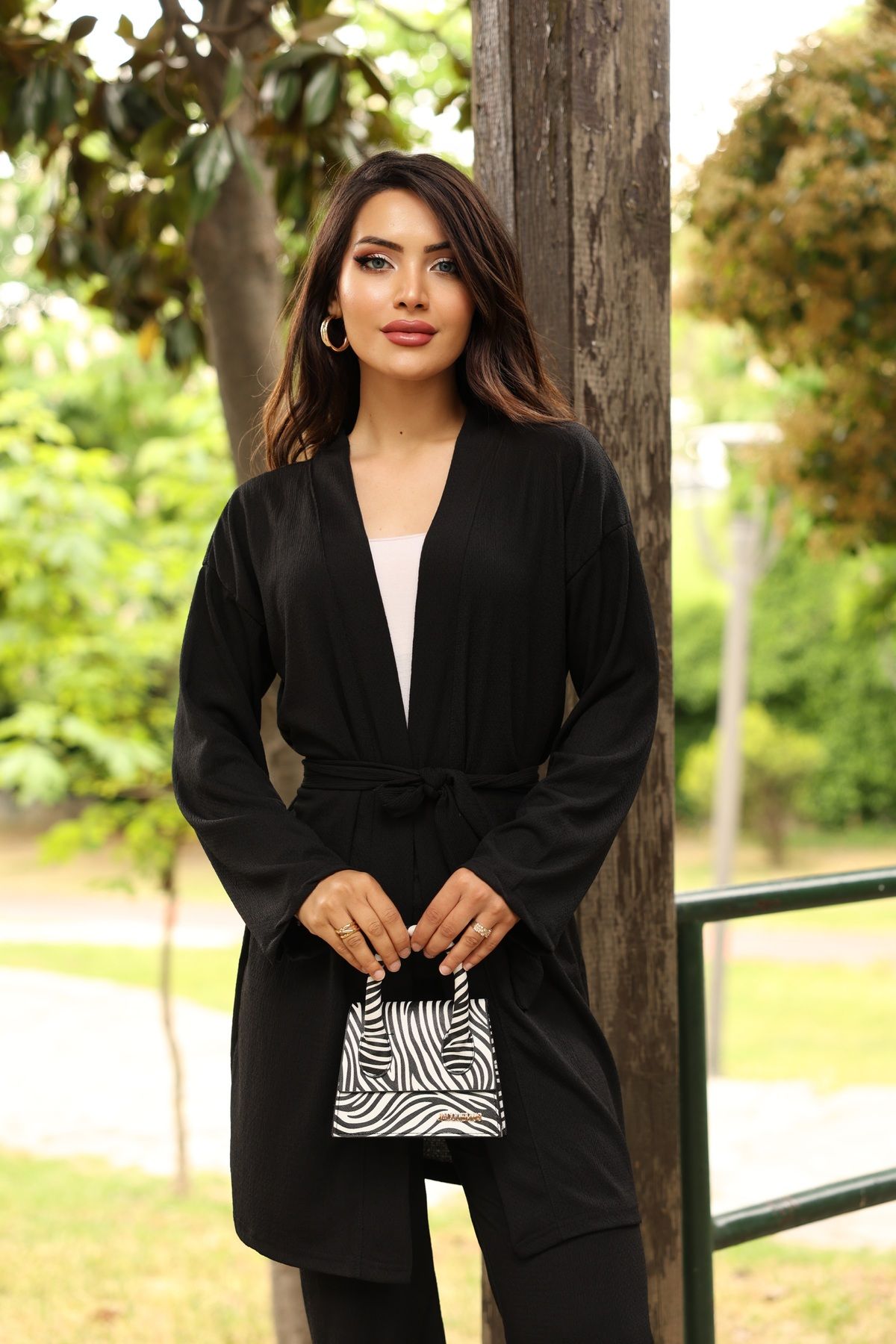 Giyince Kemerli Kimono Takım