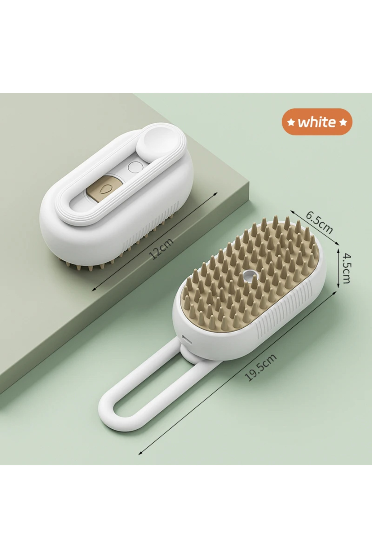 Choice-White Cat & Dog Pet Spray Massage Comb One Key Spray Anti-fly Comb Bath Brush Hair Removal Pet Suppl 1