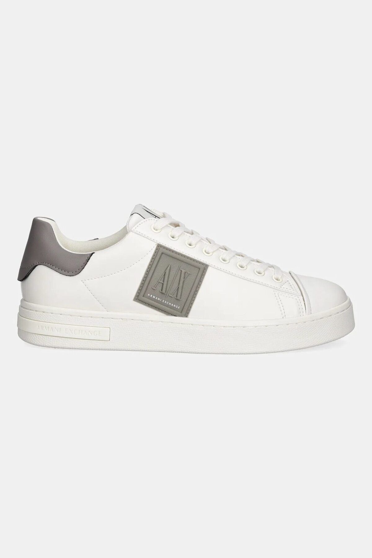 Armani Exchange Erkek Rahat Düz Taban AX Logolu Beyaz Sneaker XUX252 XV805-U643