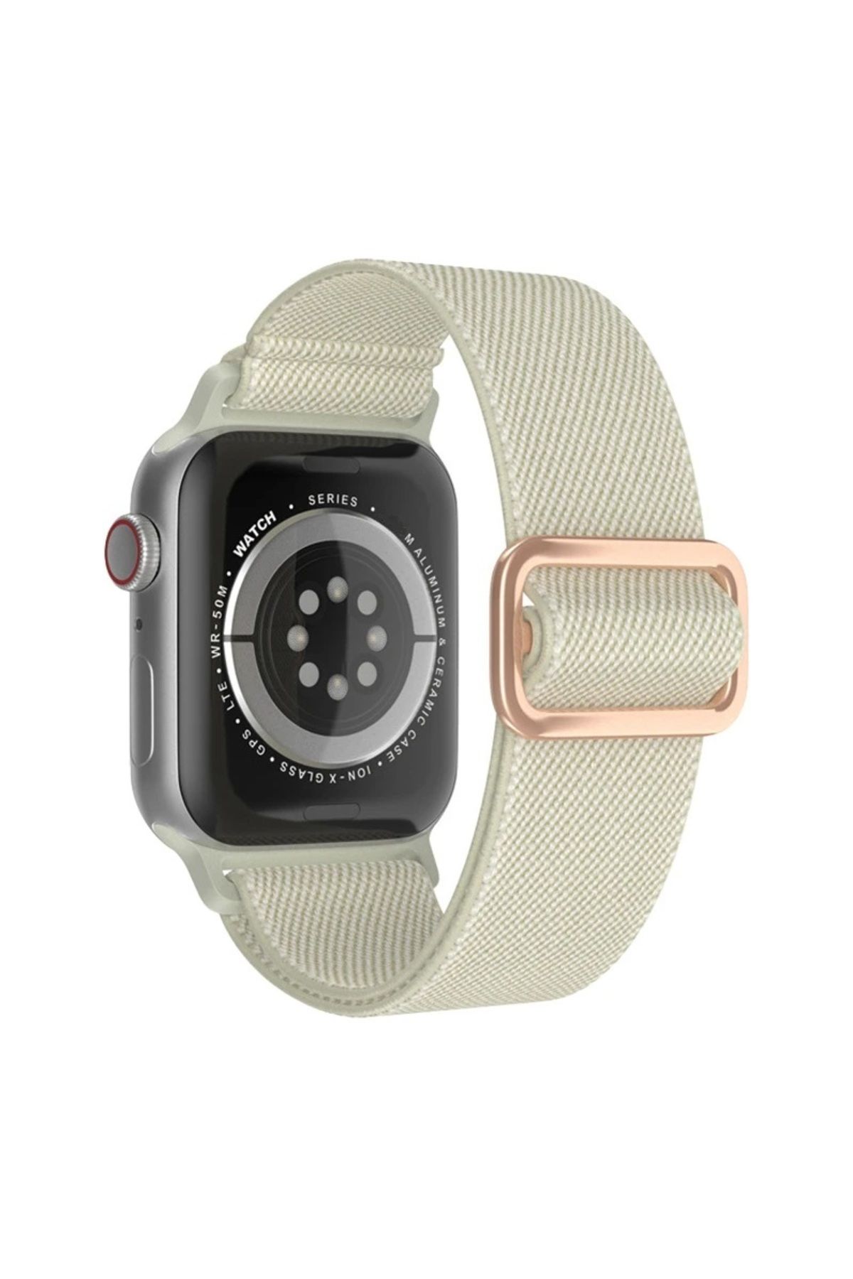 MMPSHOP Apple Watch Uyumlu Seri: 3/4/5/6/7/8/9/se 42-44-45-49mm Ve Seri10 (46MM) Uyumlu Kumaş Esnek Kordon