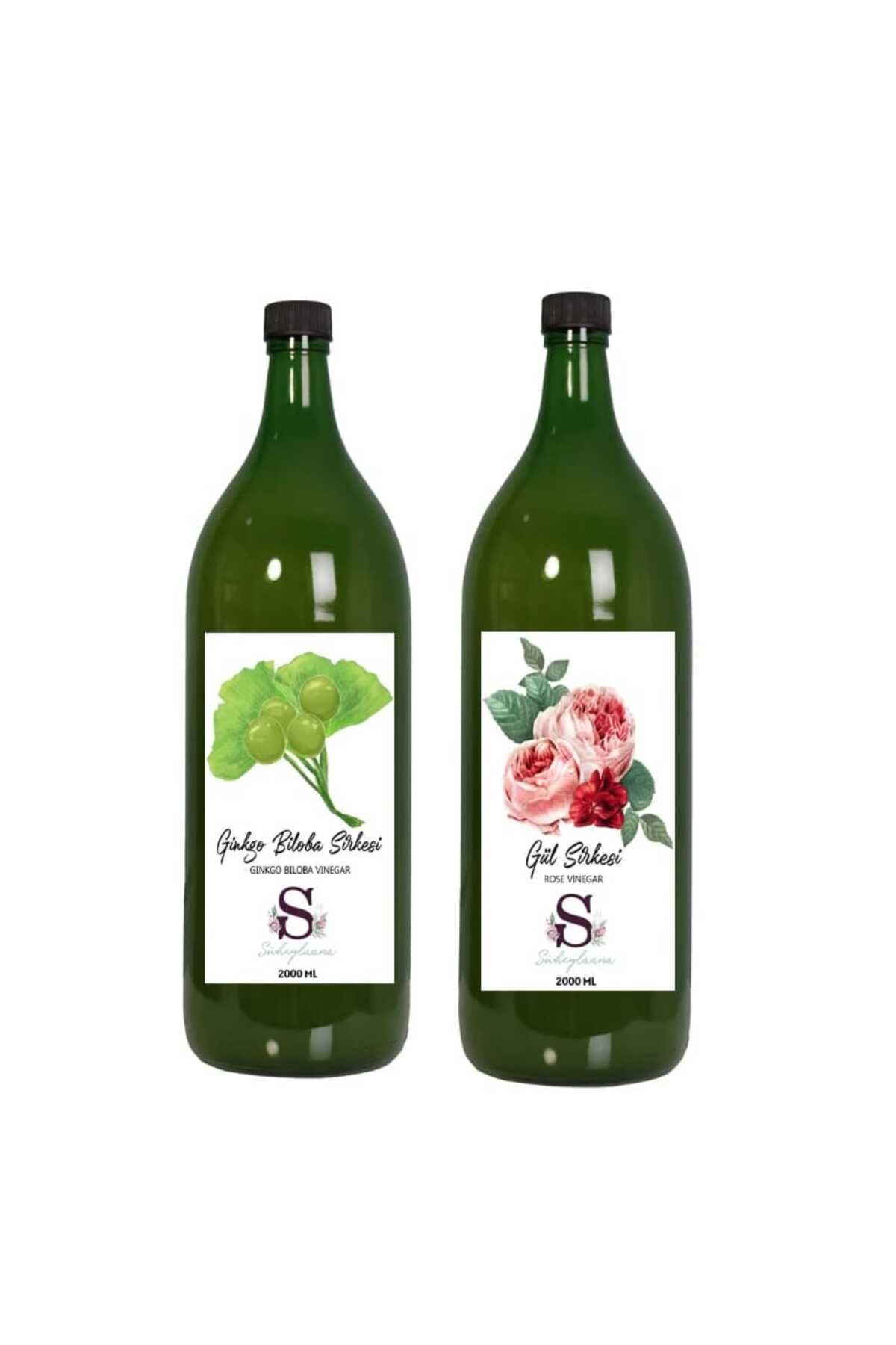 Süheylaana Doğal Ginkgo Biloba Sirkesi 2000 Ml - Doğal Gül Sirkesi 2000 Ml