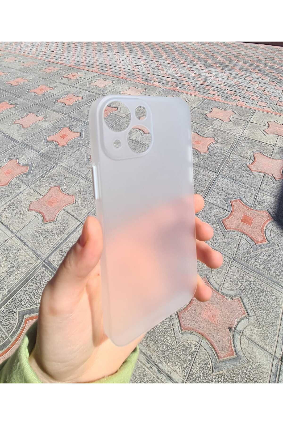CEP-HANE Apple İphone 13 Mini Yan Tuşlar Renkli Şeffaf Kılıf