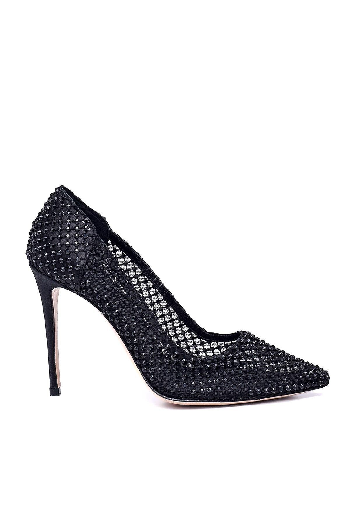 Sofia Baldi FLAKE SİYAH TEKSTİL Kadın Stiletto & Abiye