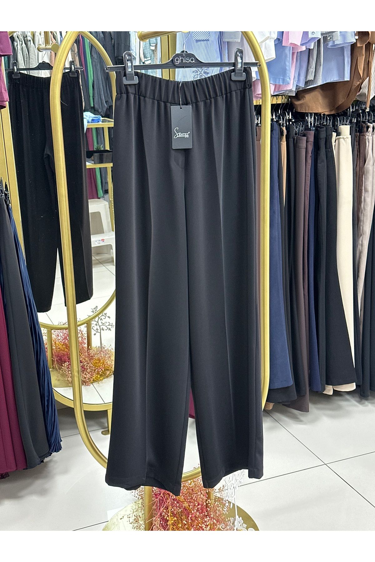 Sentez COLMAR BELİ LASTİKLİ GENİŞ PAÇA PANTALON