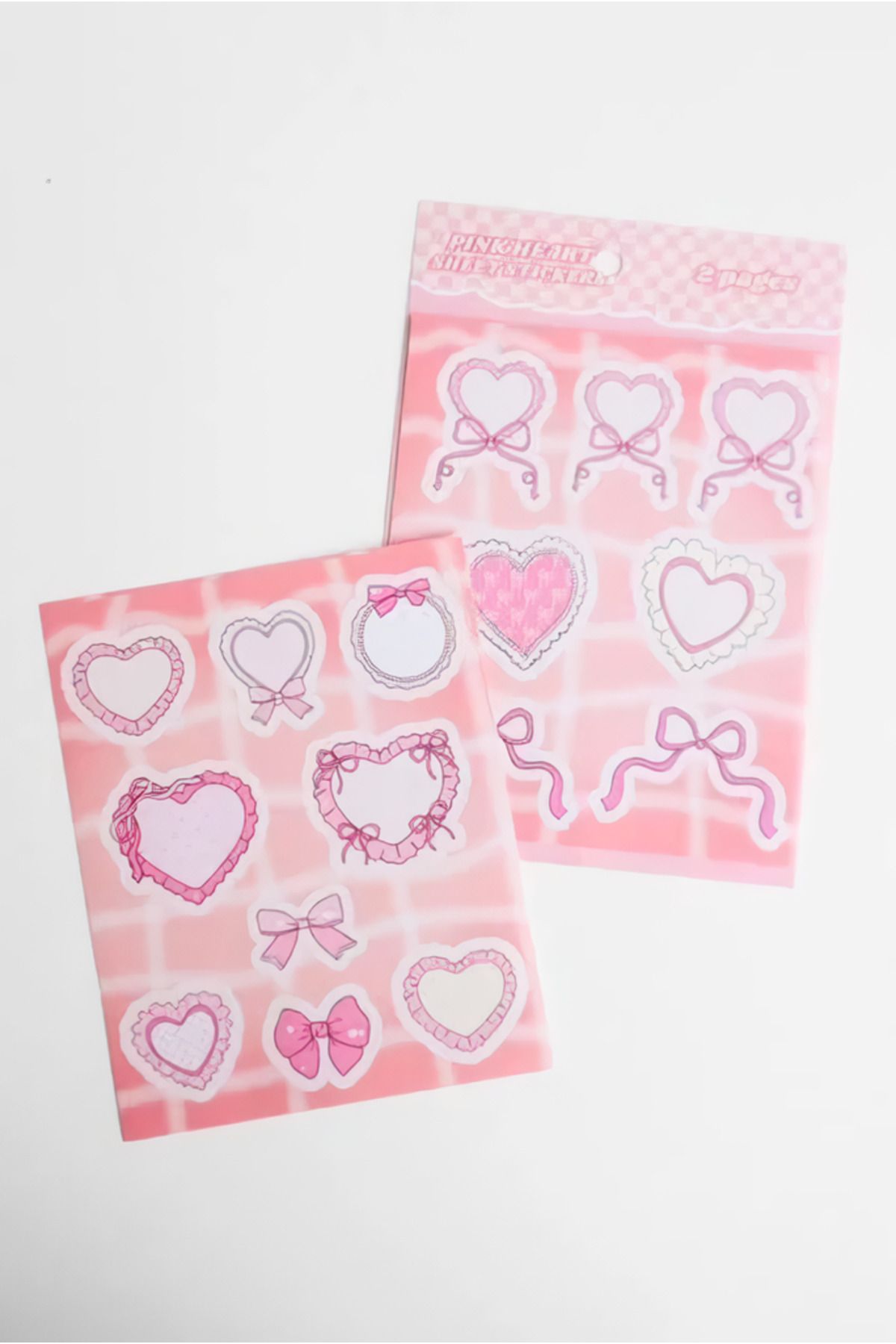EFBUTİK Pink Heart Sheet 2l'li Sticker Set