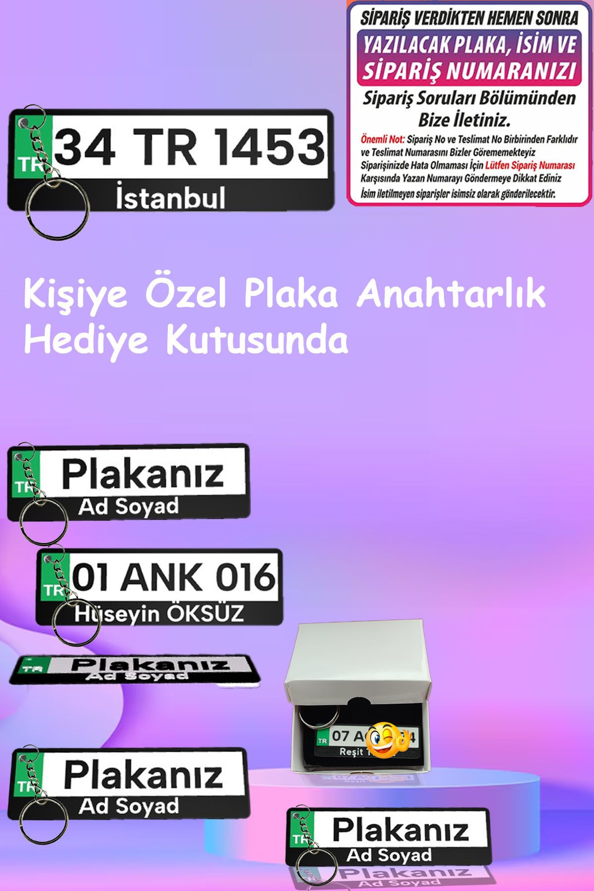 talseragro Kişiye Özel Plaka Anahtarlık Özel Araba Hediye Süs