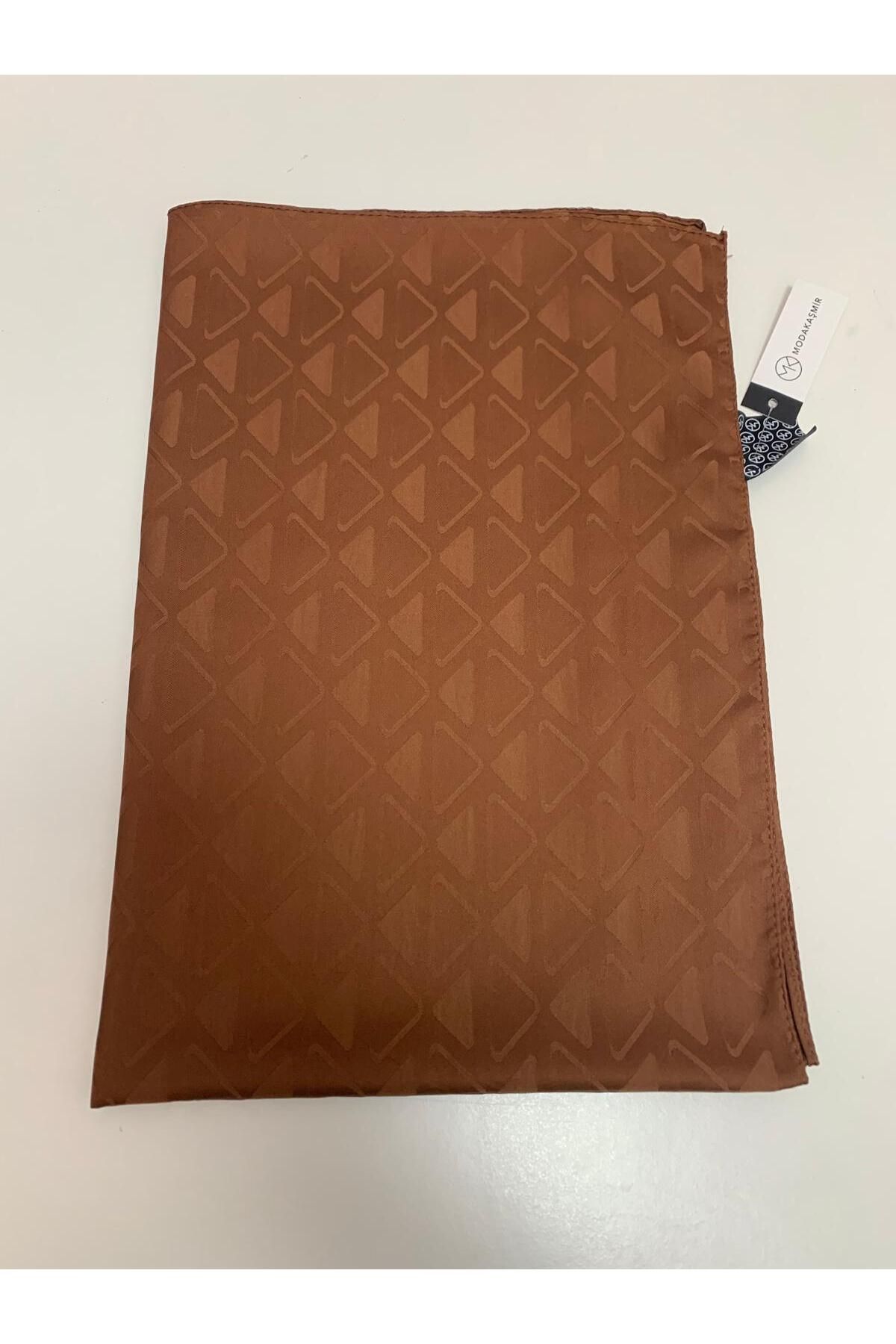 Modakaşmir-Silky Jacquard Triangle Pattern Shawl 4
