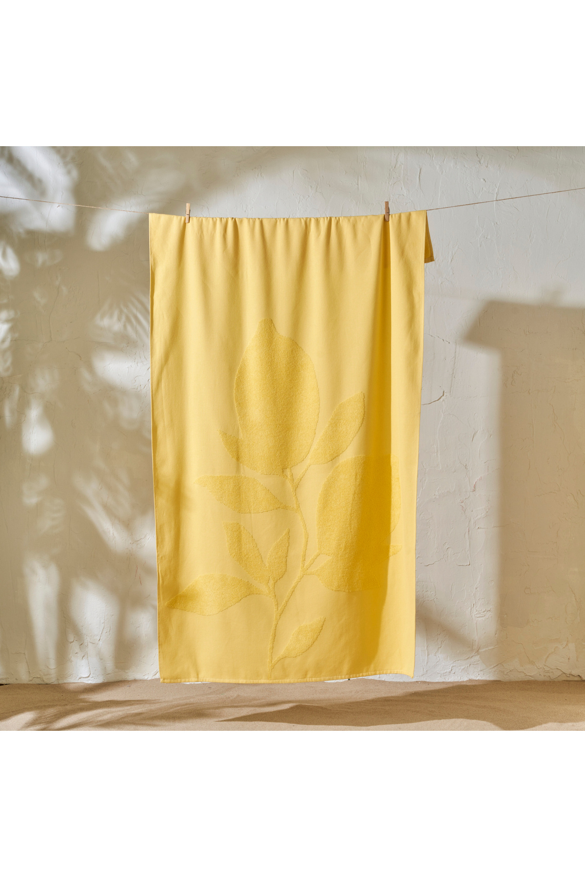 Bella Maison Lemoncello Pamuklu Plaj Havlusu Sarı (70x150 cm)