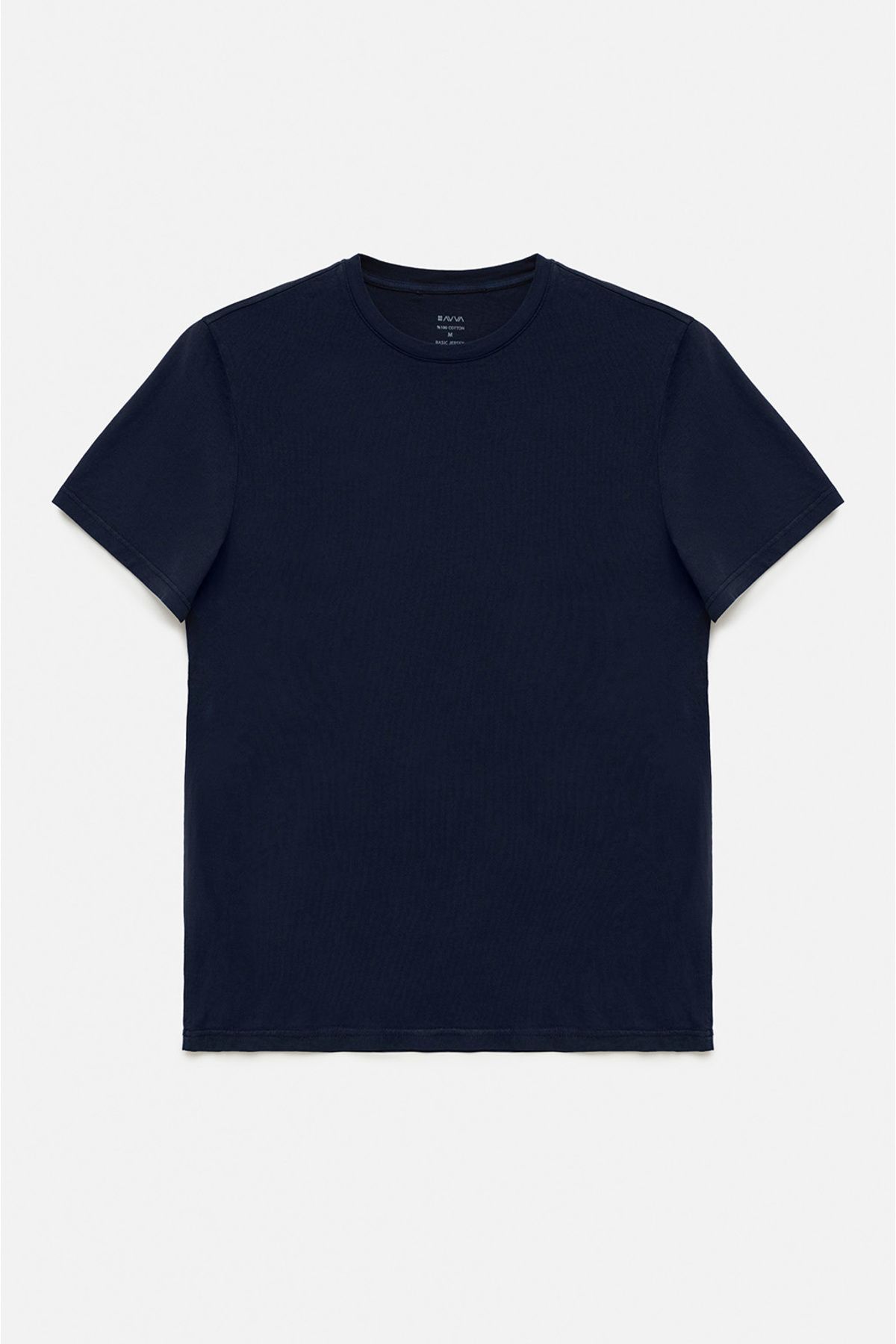 Avva-Men's Khaki-Burgundy-Navy 3-Piece 100% Cotton Crew Neck T-Shirt E 001010 5