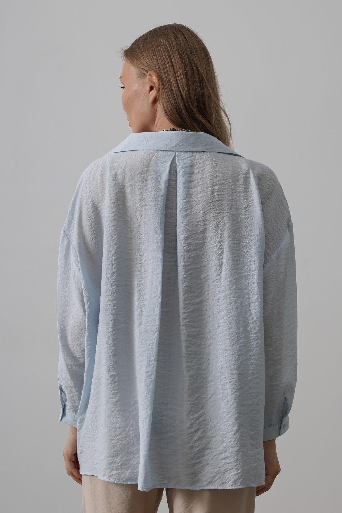 Butik Cepli Oversize Gömlek