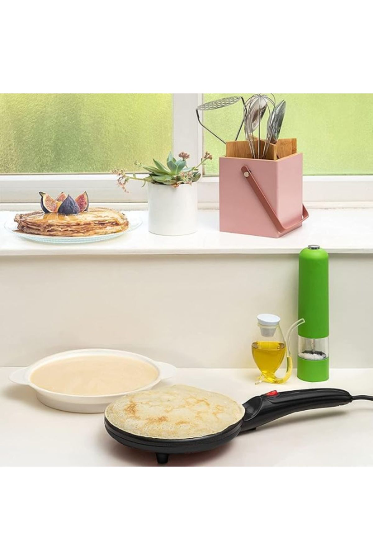 MACON-Automatic Temperature Control Crepe Maker – Non-Stick Pan for Quick Breakfast 4