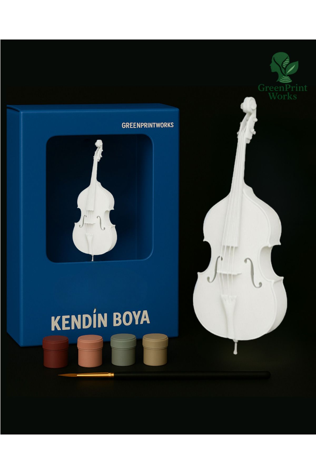 Home Kendin Renkle - Keman Hobi Figür Boyama Seti