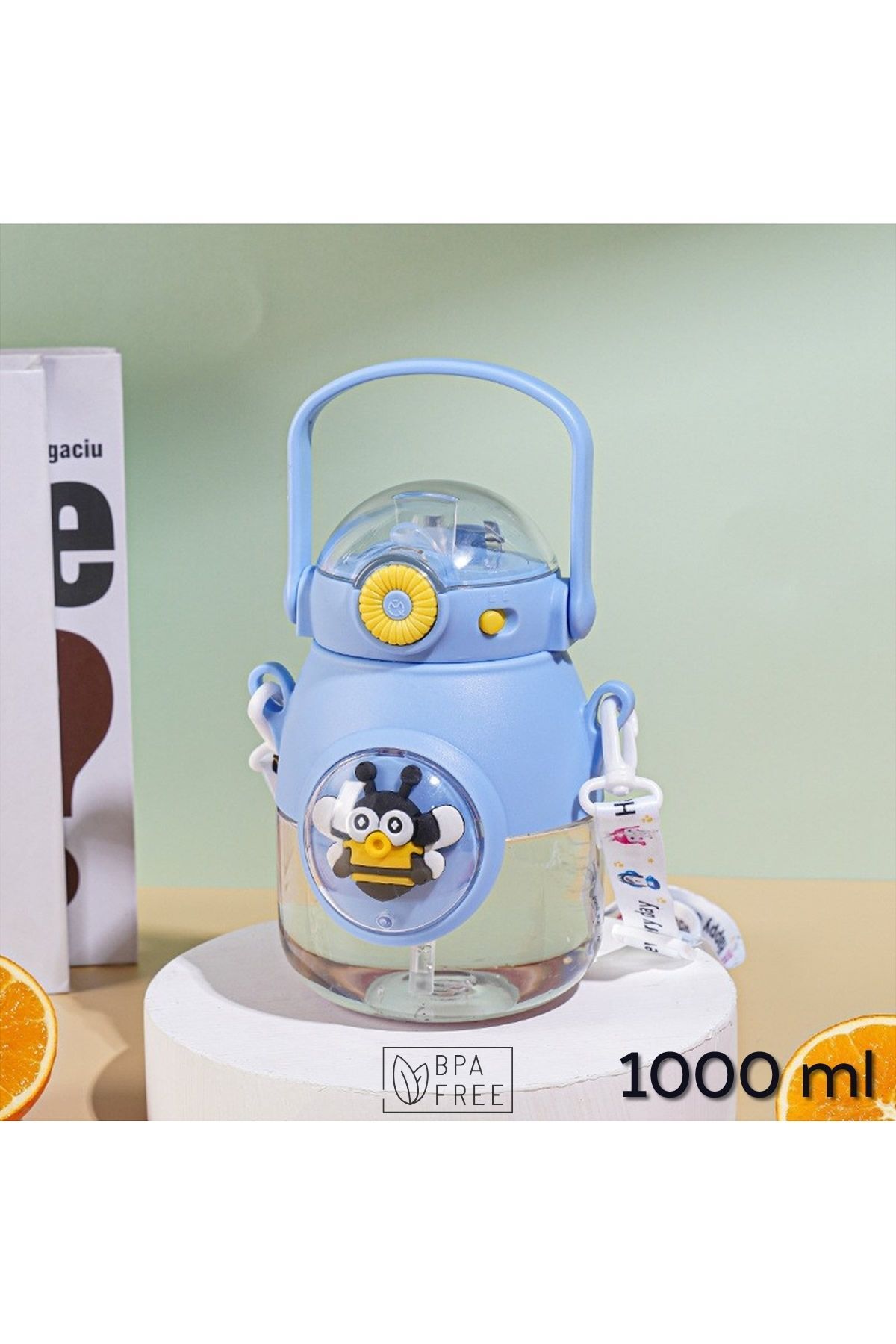 ARVALE Tombul Sevimli Figürlü Matara 1000 ml | BPA Free Suluk