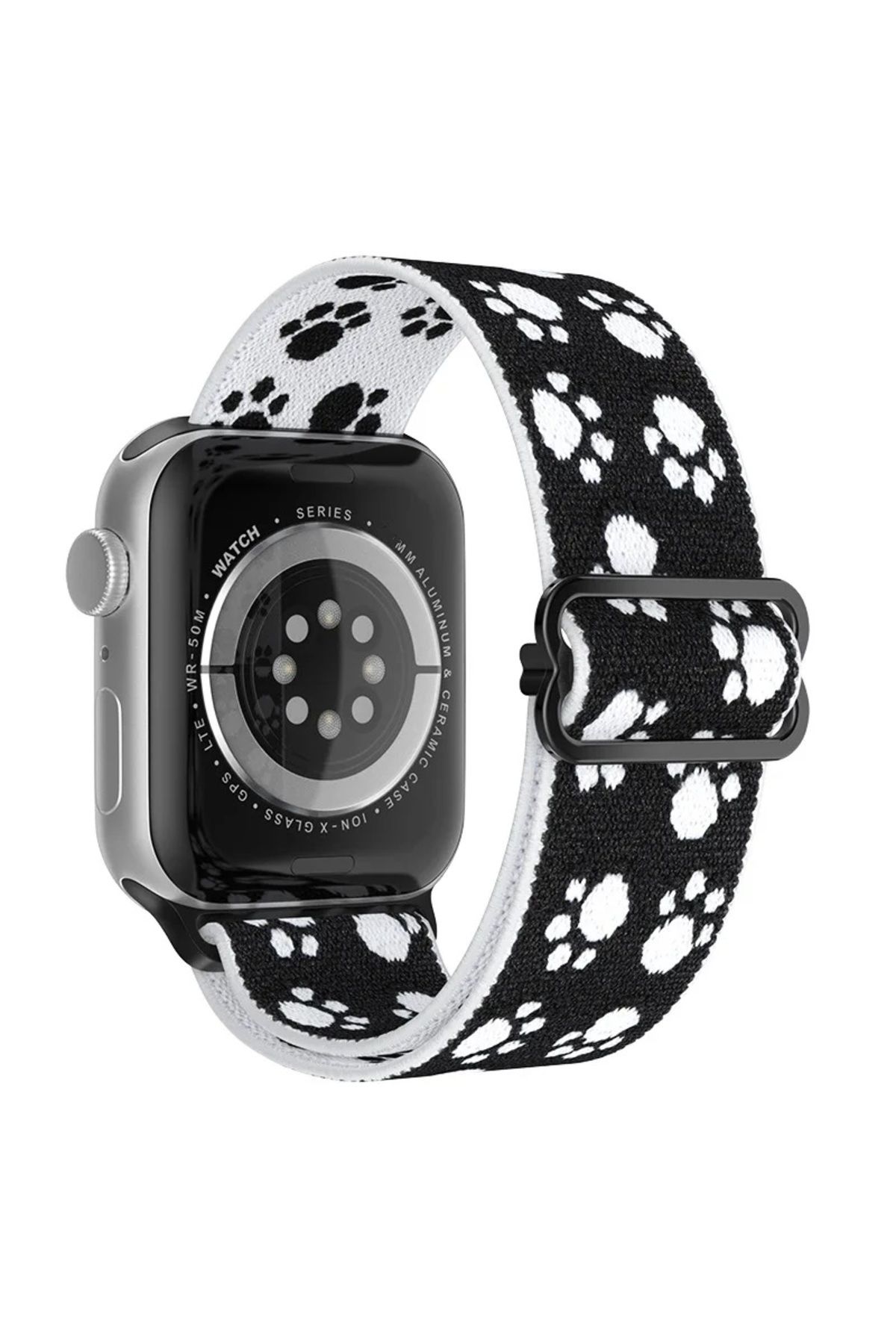 MMPSHOP Apple Watch Uyumlu Seri: 3/4/5/6/7/8/9/se 42-44-45-49mm Ve Seri10 (46MM) Uyumlu Kumaş Esnek Kordon