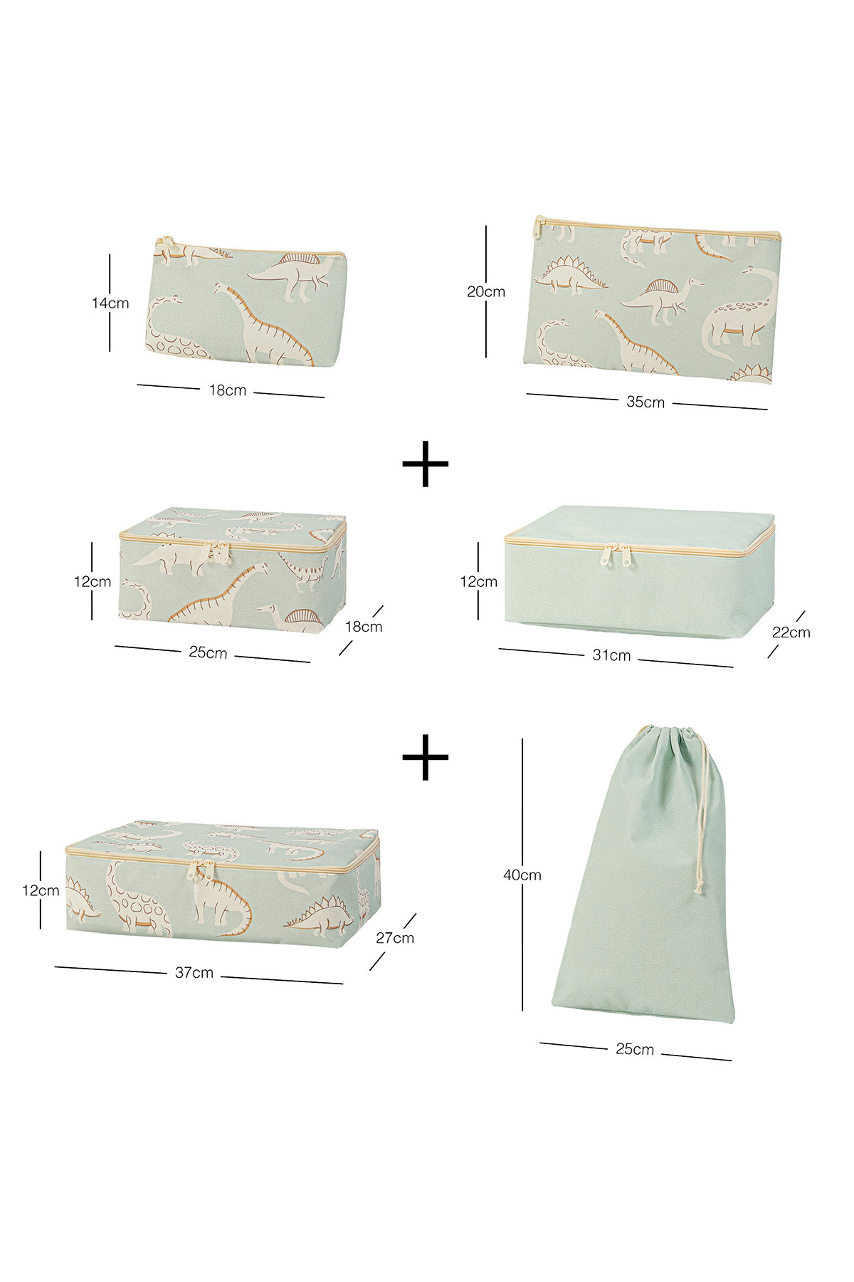 Ocean Home Textile 6'lı Dinozor Bebek Doğum Hastane Çıkışı Çanta Düzenleyici Çok Amaçlı Organizer fotoğrafı 7 (önizleme)