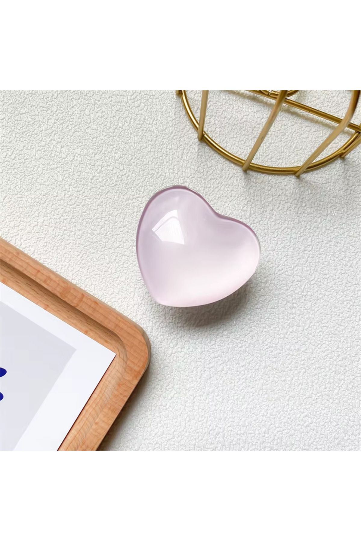 Microcase Kalp Tasarımlı 3M Yapıştırmalı El Parmak Tutucu Cep Telefonu Tutacağı Popsocket - AL5244