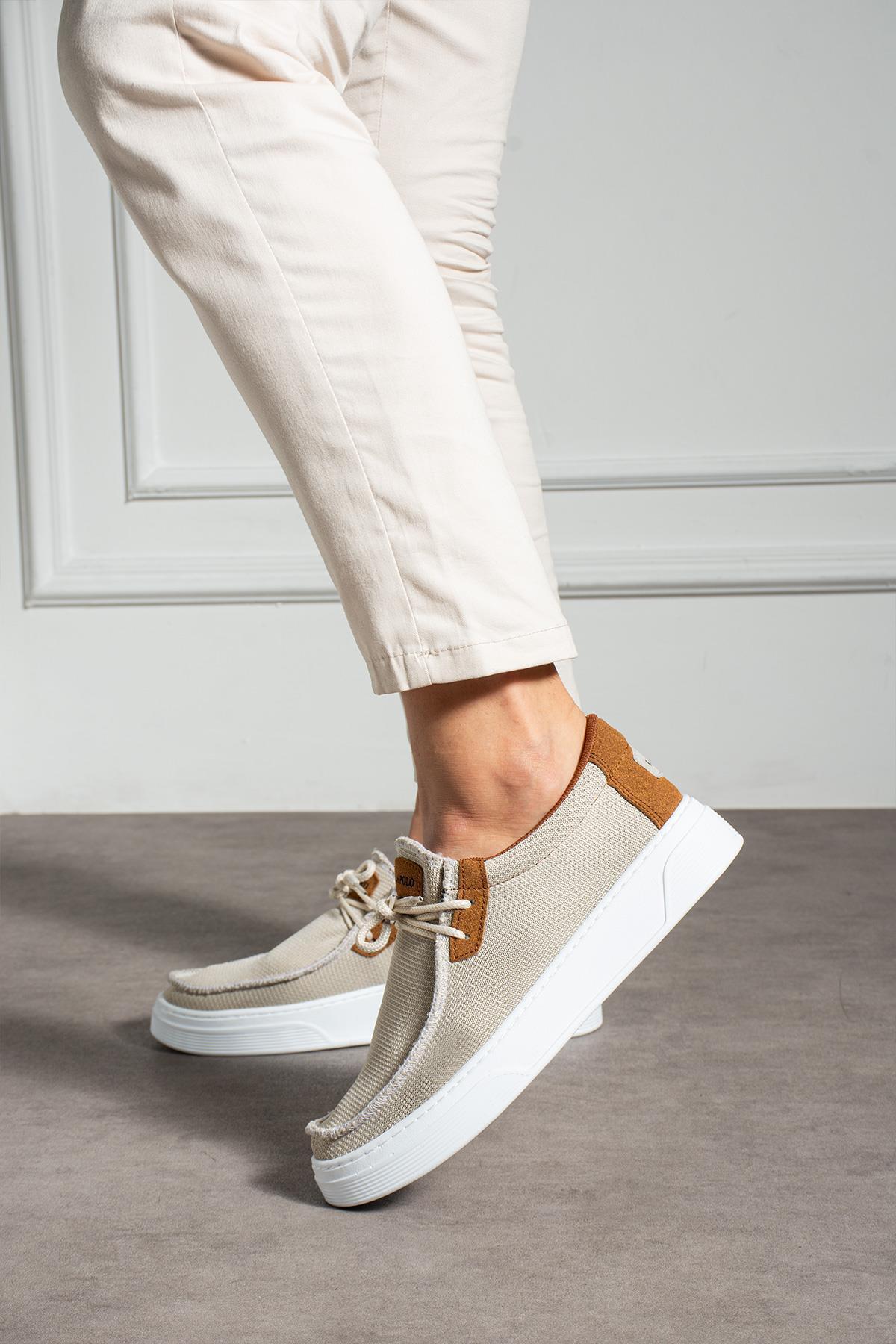 L.A Polo Bej Triko Erkek Loafer görsel 4