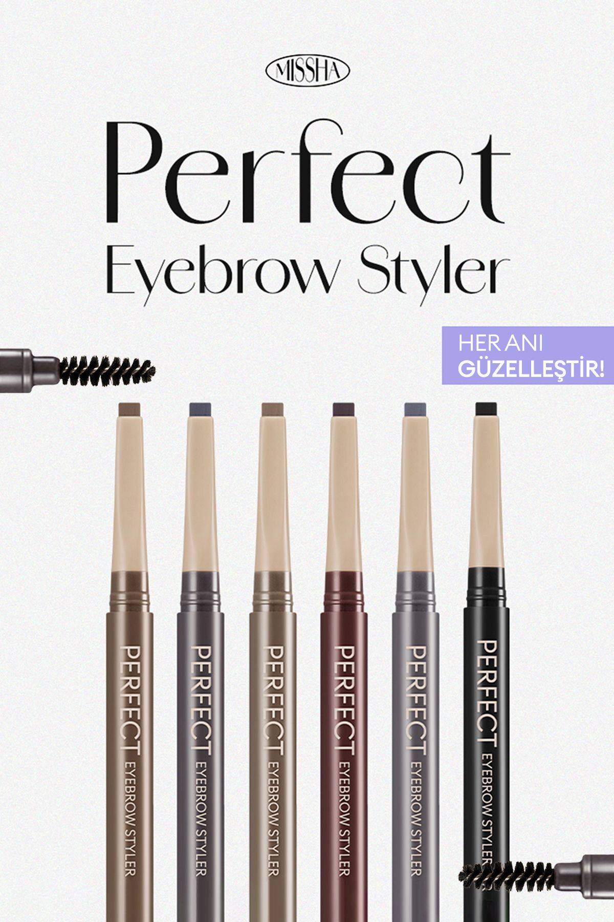 Missha-Long Lasting, Lift Eyebrow Pencil Perfect Eyebrow Styler (Red Brown) 5