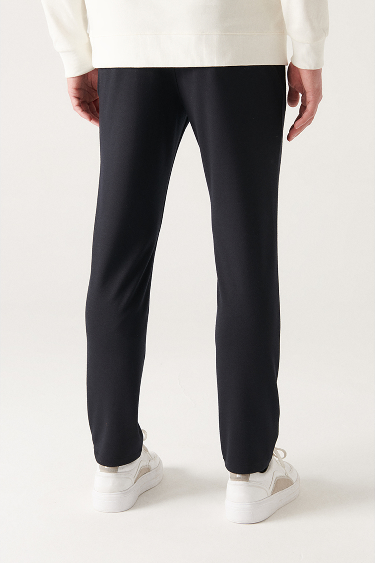 Avva-Marineblaue Herren-Schnürhose mit dehnbarer Taille E 003012 3
