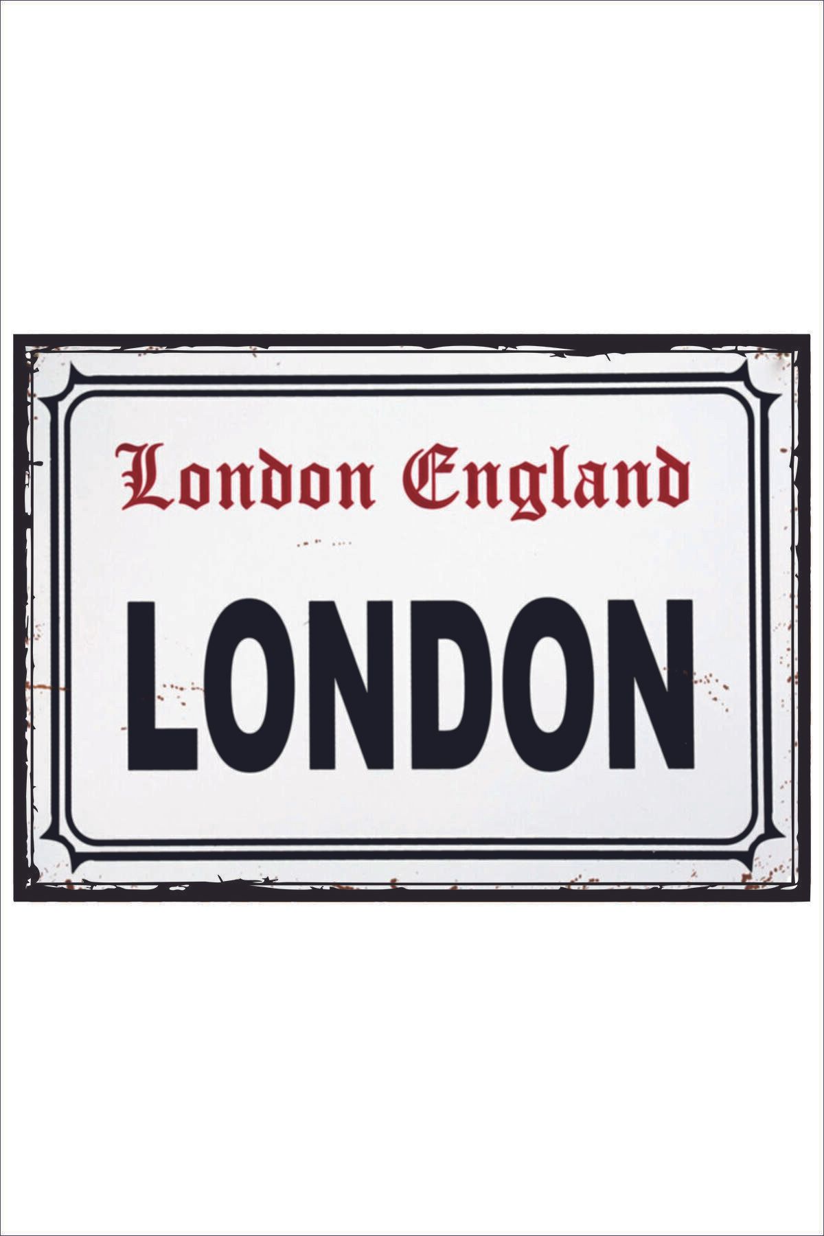 Yeni Yıldız Reklam Retro London England Vintage 20x30 Tablo