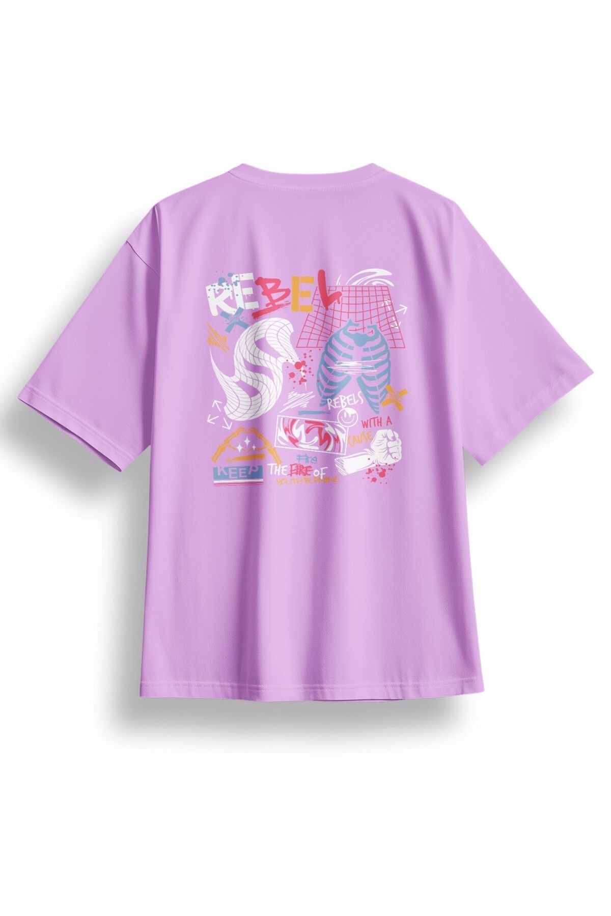 LUMARTA Oversize Rebel Baskılı Tshirt