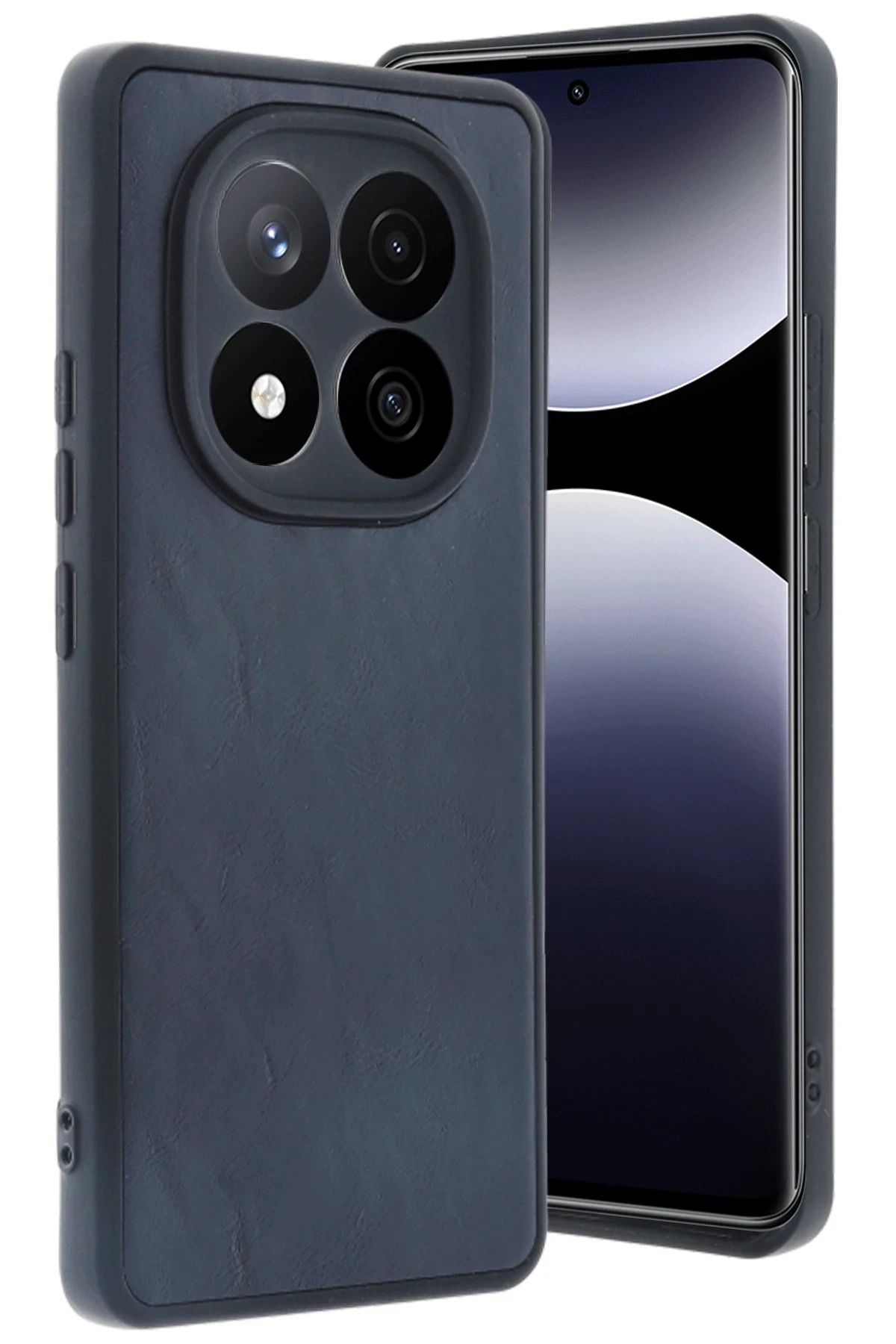 NewFace Xiaomi Redmi Note 14 Pro 4G Kılıf Aras Deri Kapak - Lacivert YNSMR