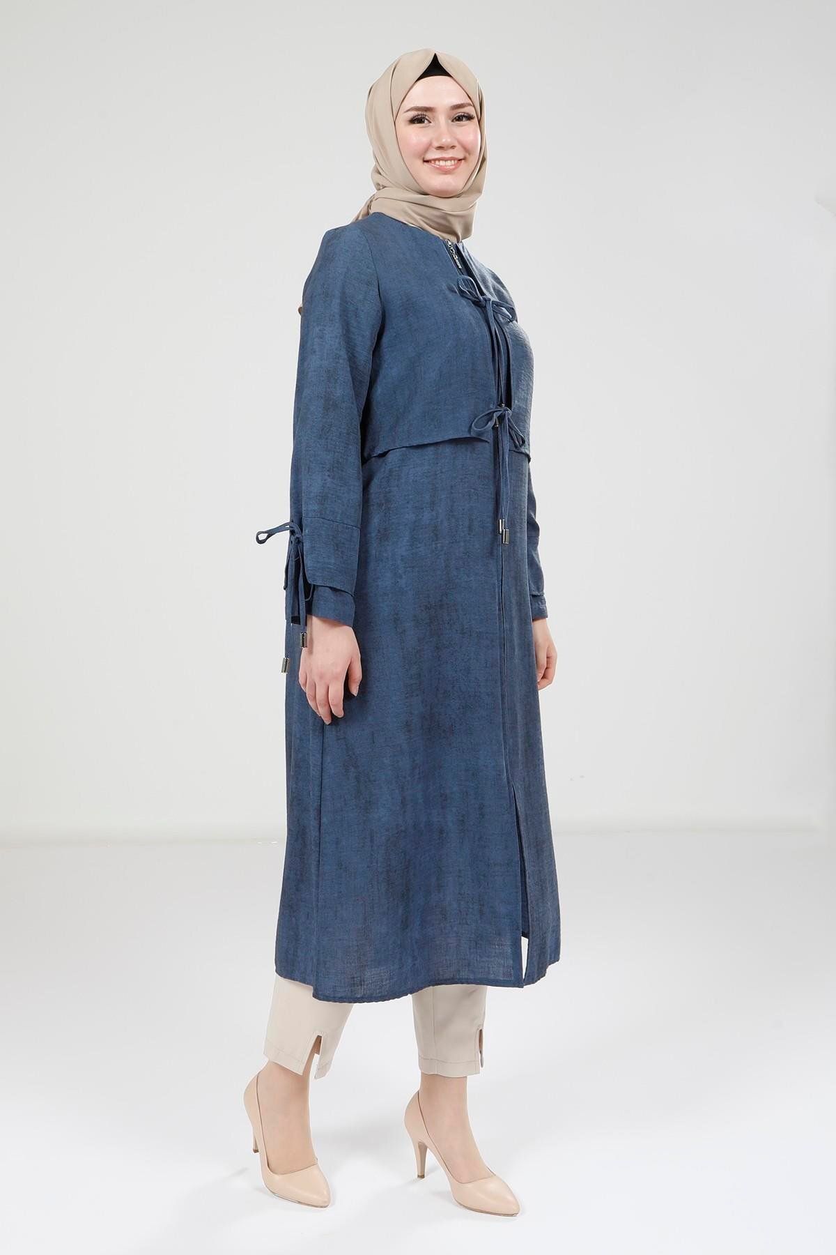 ژاکت پوشیده زنانه NODE CONLECTED NAVY CLIND DRESS 9194 Beyza