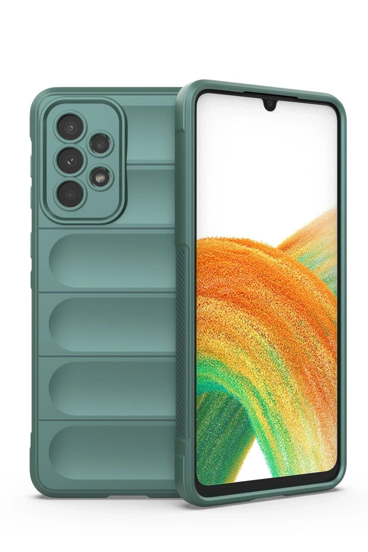 NewFace Samsung Galaxy A33 5G Kılıf Optimum Silikon - Koyu Yeşil NRMSA