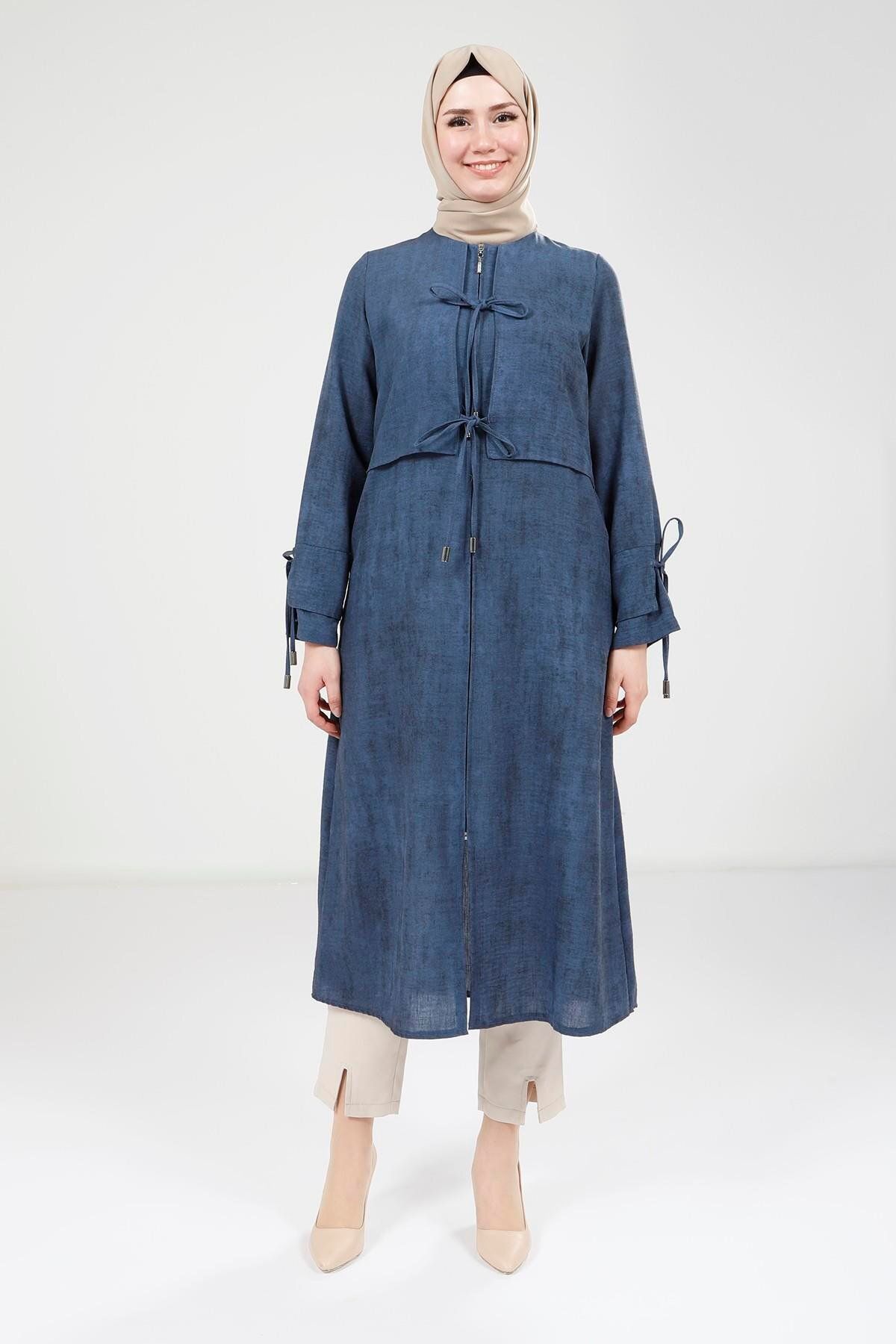 ژاکت پوشیده زنانه NODE CONLECTED NAVY CLIND DRESS 9194 Beyza
