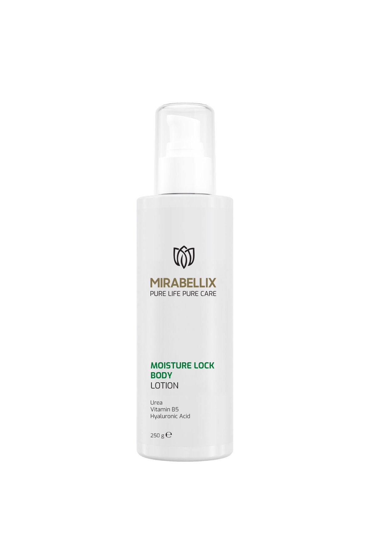 Mirabellix Yoğun Nemlendirici Vücut Losyonu – Kuru ve Hassas Ciltler İçin – %5 Üre + Hyalüronik Asit + Pantenol