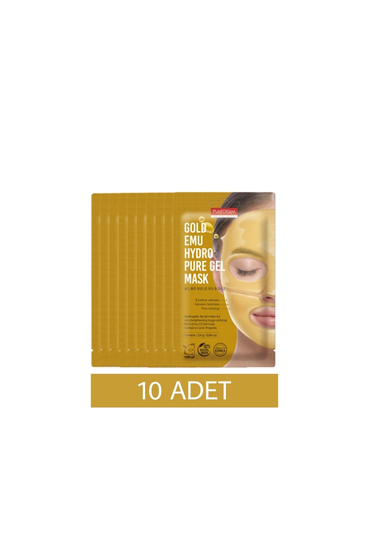 Purederm Gold Emu Hydrogel Mask 10'lu