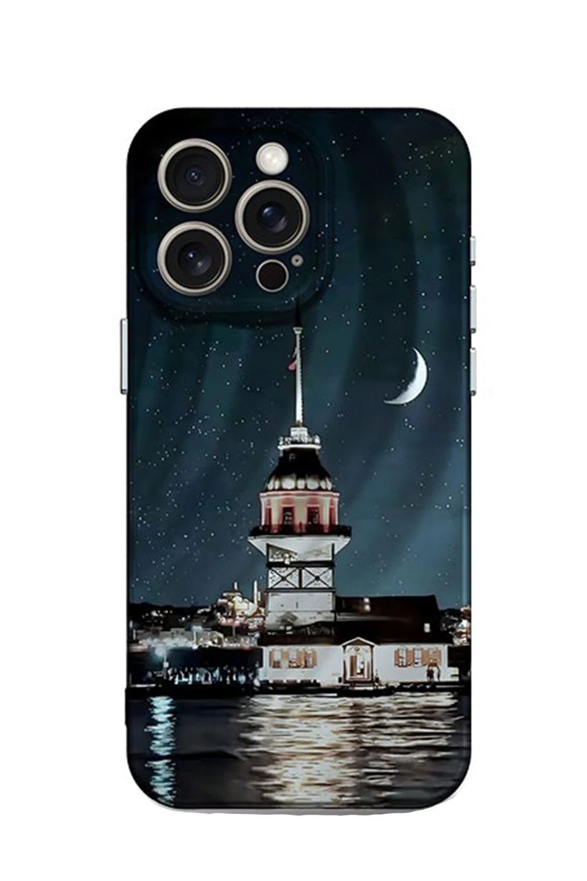 NewFace iPhone 14 Pro Max Kılıf Crew Desenli Kapak - Kız Kulesi JOJUA