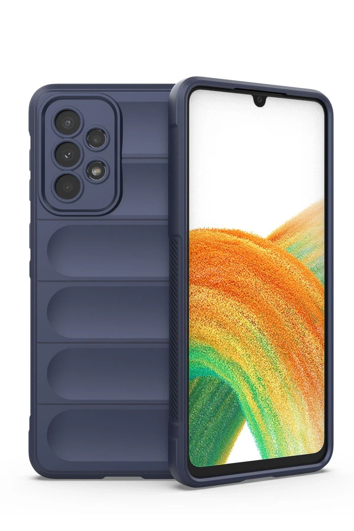 NewFace Samsung Galaxy A33 5G Kılıf Optimum Silikon - Lacivert NRMSA