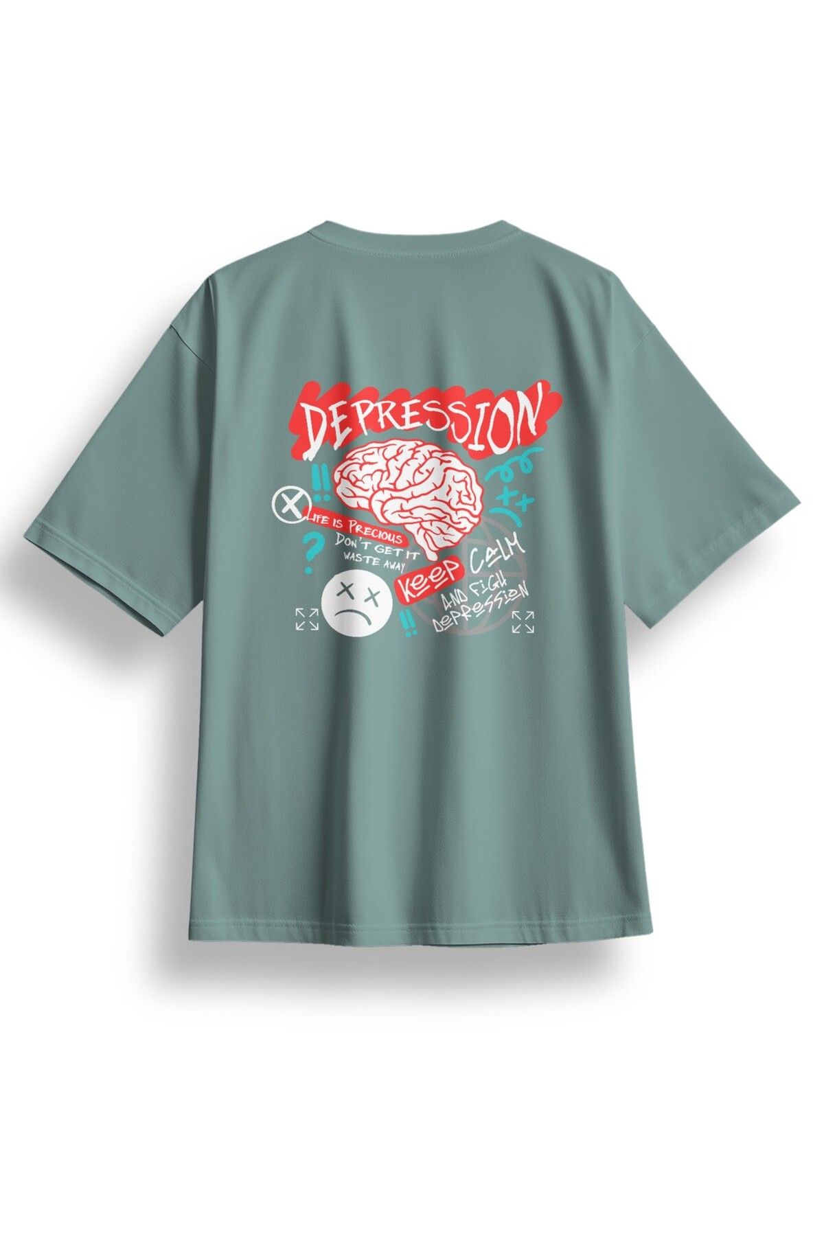 LUMARTA Oversize Depression Baskılı Tshirt