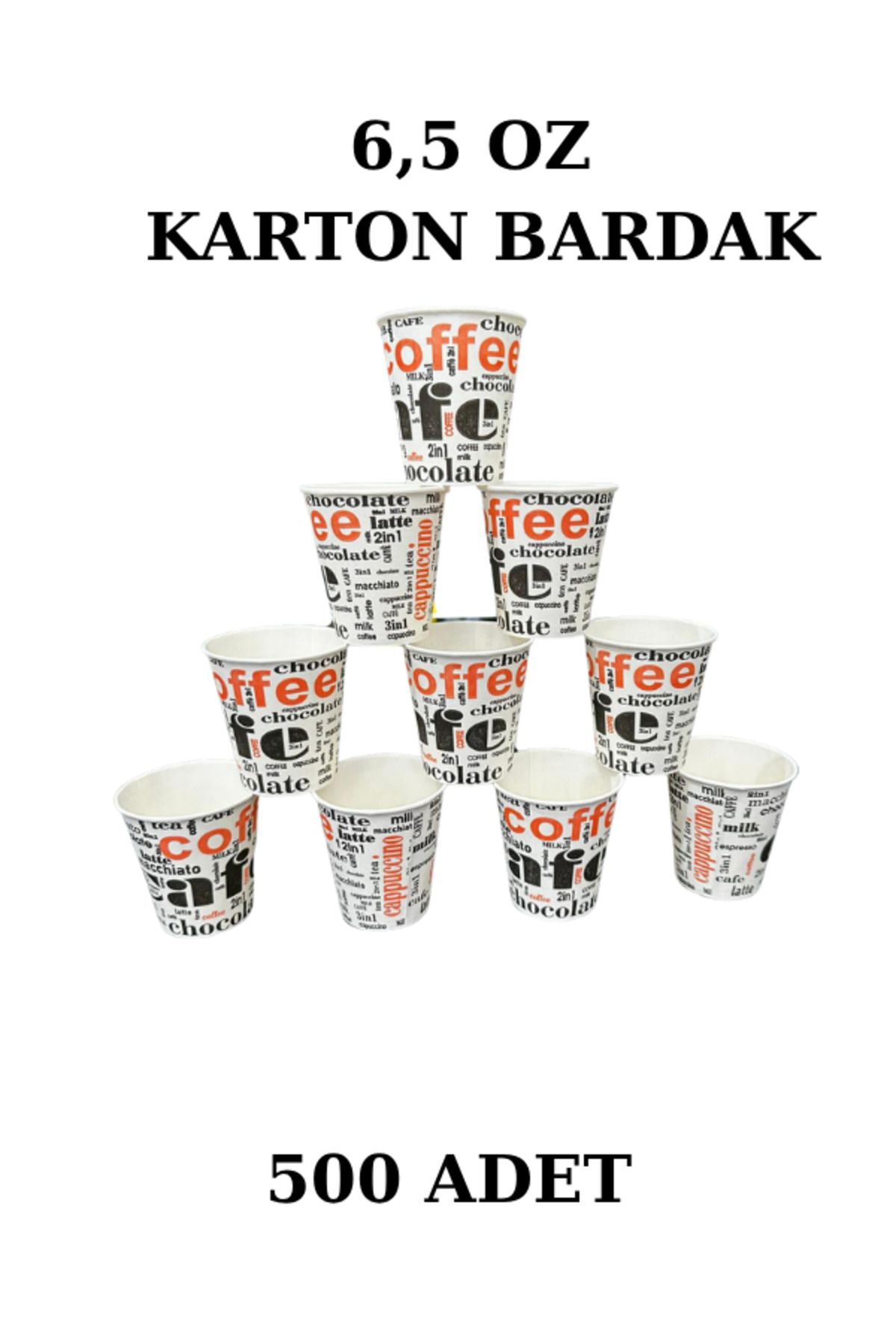 Sezer Pack KARTON BARDAK 6.5 Oz 500 ADET - Tek Kullanımlık | Dayanıklı ve Sızdırmaz