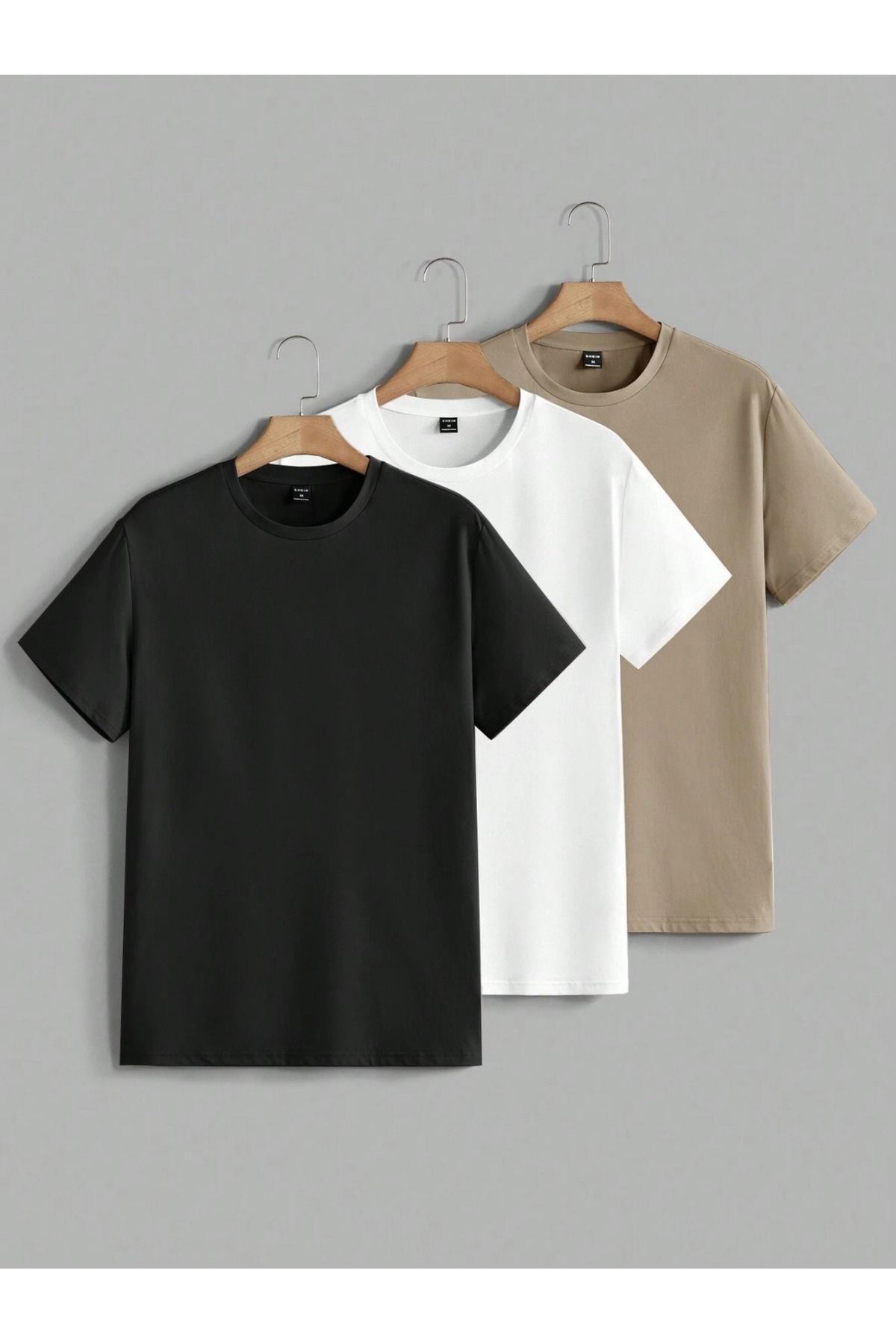 PAVRO Unisex Tshrt Pavro rahat kesim düz renkli çoklu renkli tshrt