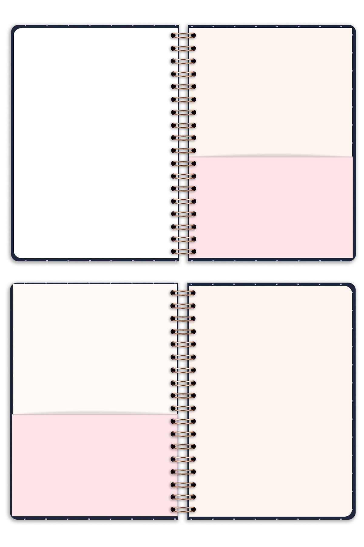 Matt Notebook-B5 17X24 cm Spiral Elastic Plain, Unlined Undated Notepad Cherry 7