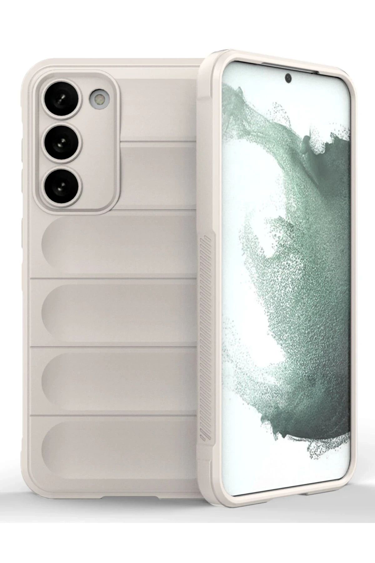 NewFace Galaxy S23 Plus Uyumlu Kılıf Optimum Silikon - Krem JOJUA