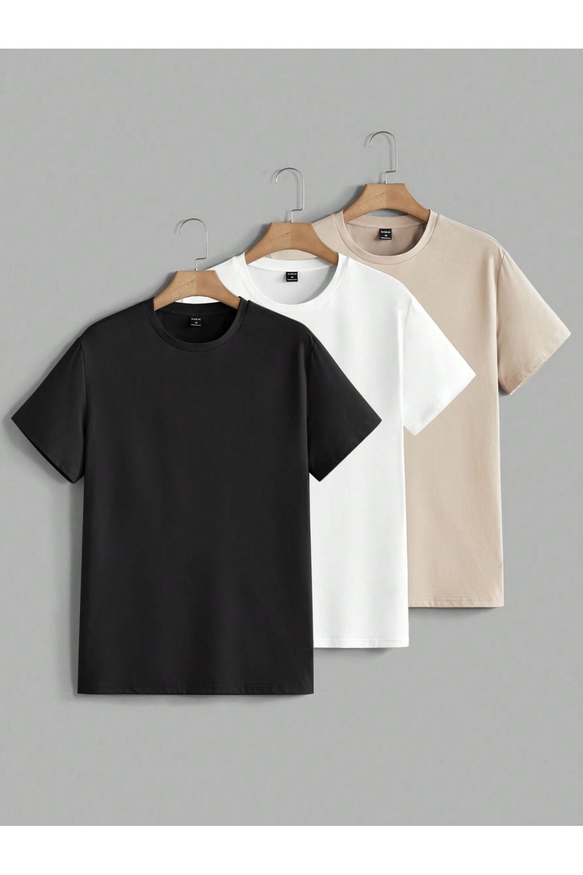 PAVRO Unisex Tshrt Pavro rahat kesim düz renkli çoklu renkli tshrt