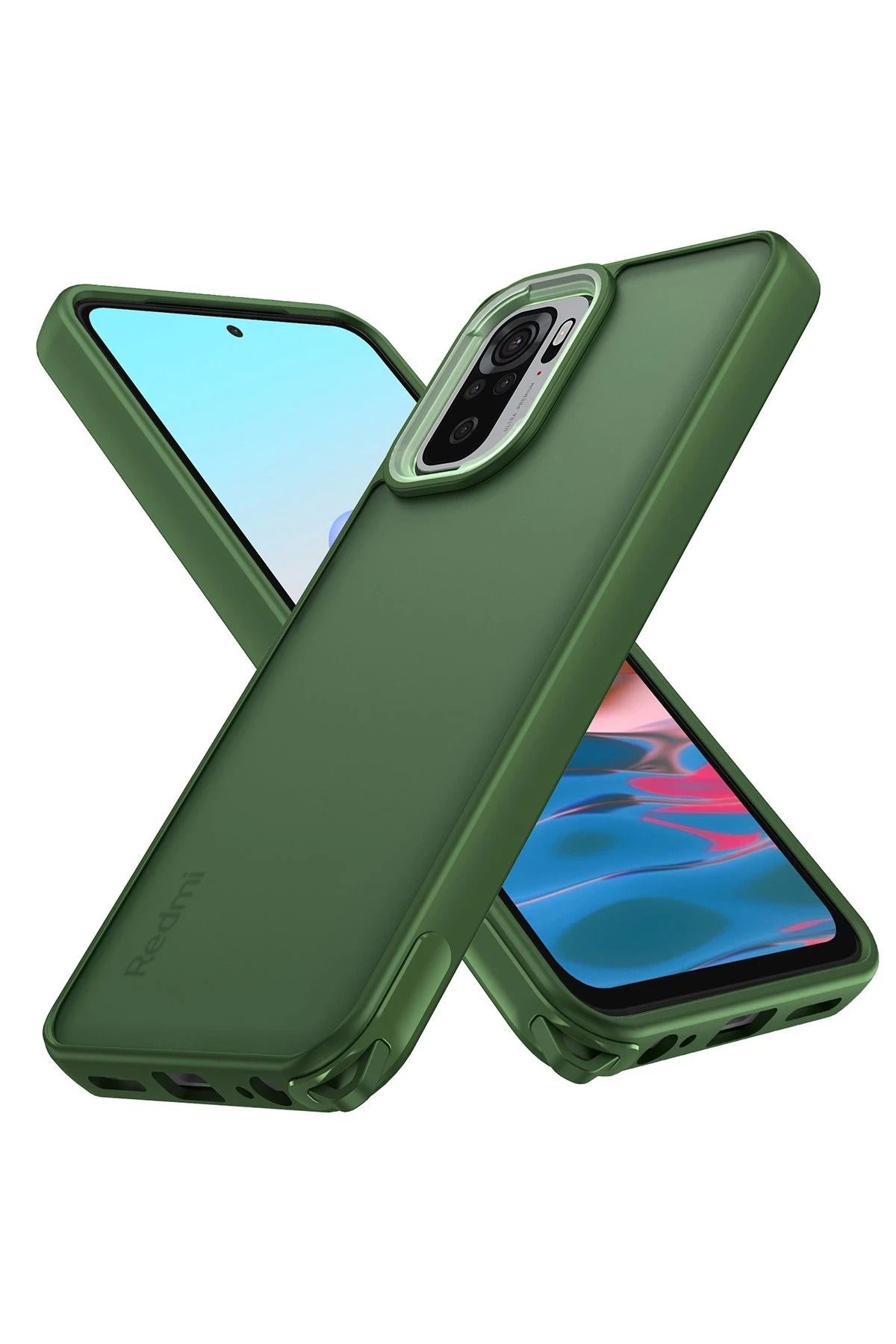 NewFace Xiaomi Redmi Note 10 Kılıf Elegant Kapak - Yeşil YNSMR