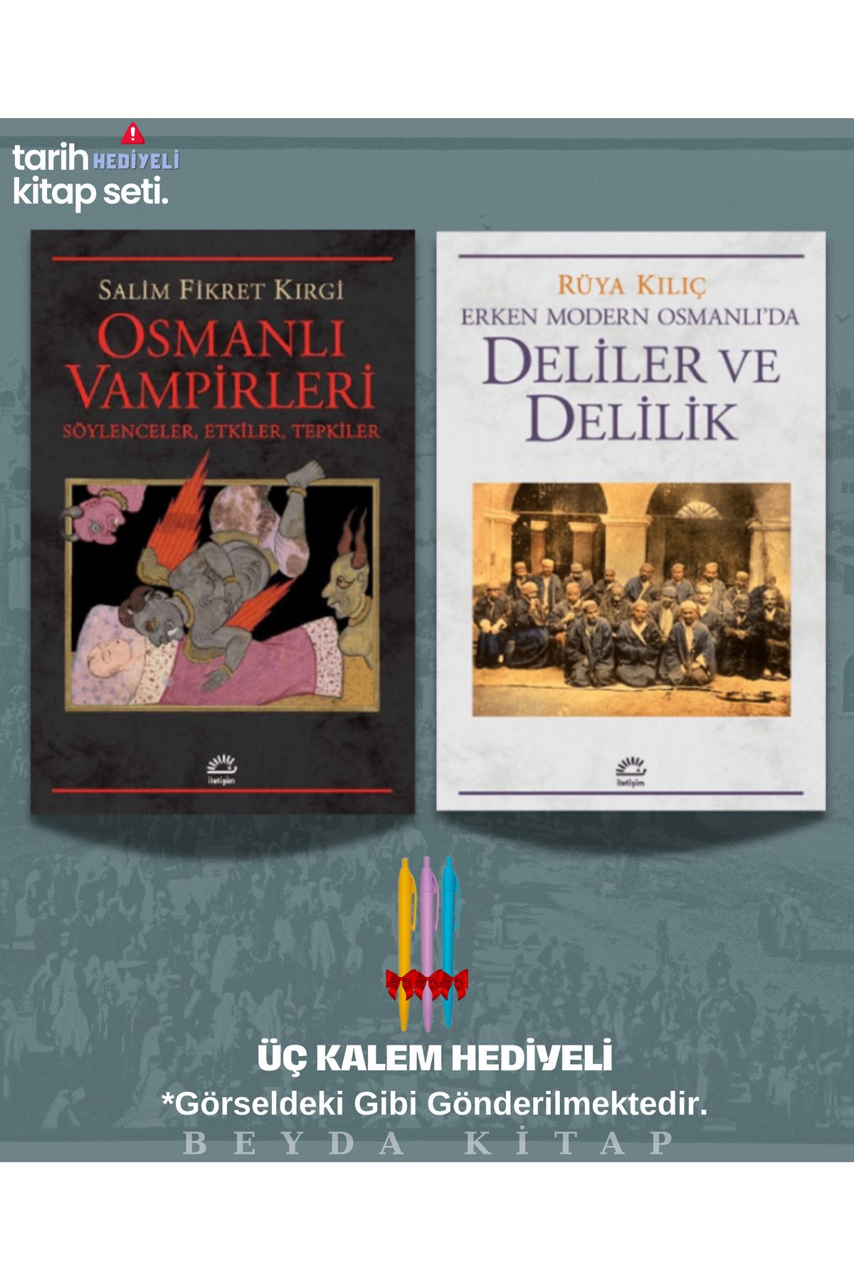 İletişim Yayınları Osmanlı Vampirleri - Deliler ve Delilik - Kalem Hediyeli - Kitap Seti - TRİLTSYV