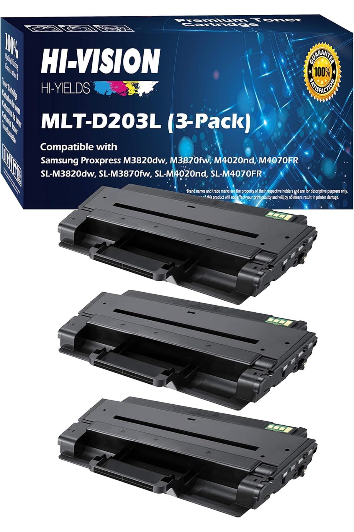 Samsung 3 PCS MUADİL MLTD203L ProXpress SL-M3320 SL-M3820 SL-M4020 SL-M3370 SL-M3870 SL-M4070 (Black