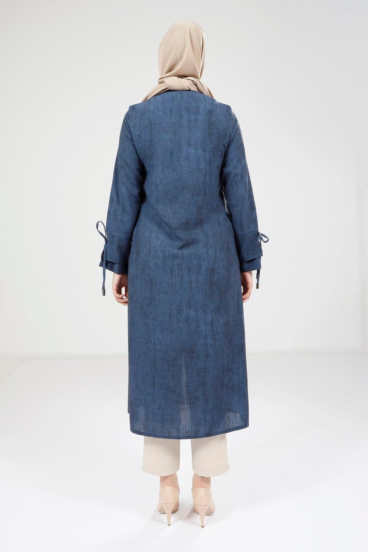 ژاکت پوشیده زنانه NODE CONLECTED NAVY CLIND DRESS 9194 Beyza