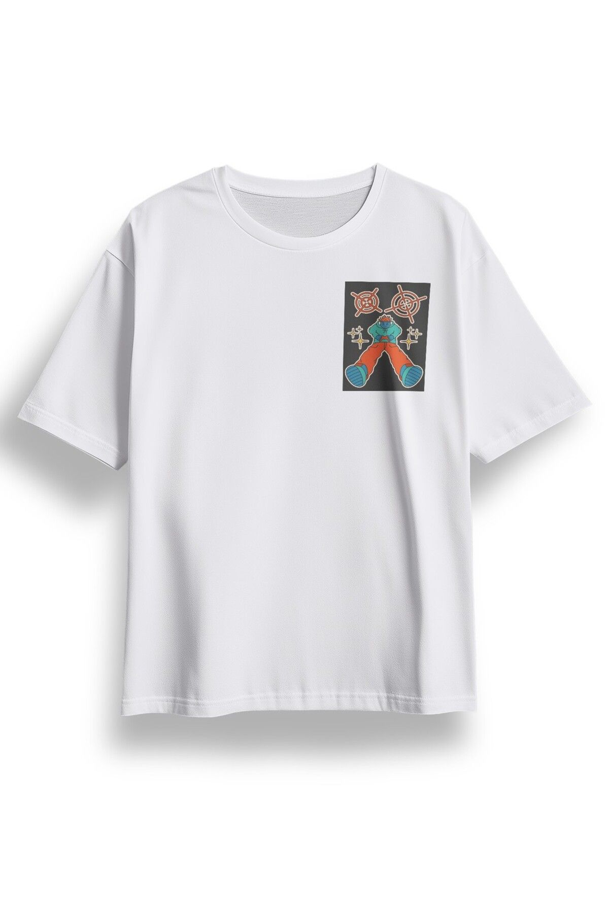 LUMARTA Oversize Street Game Baskılı Tshirt