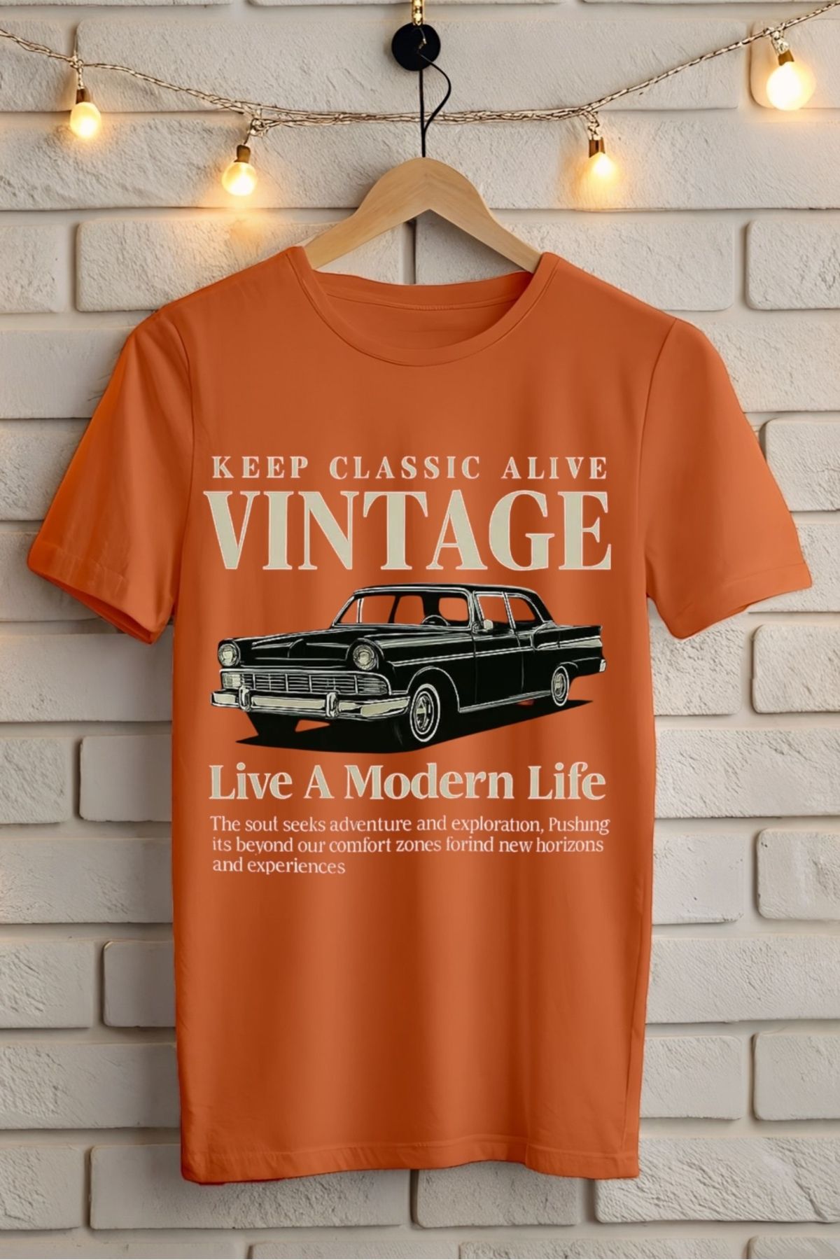 ModaSphere Vintage Baskılı Unisex Oversize Tişört Battal Boy