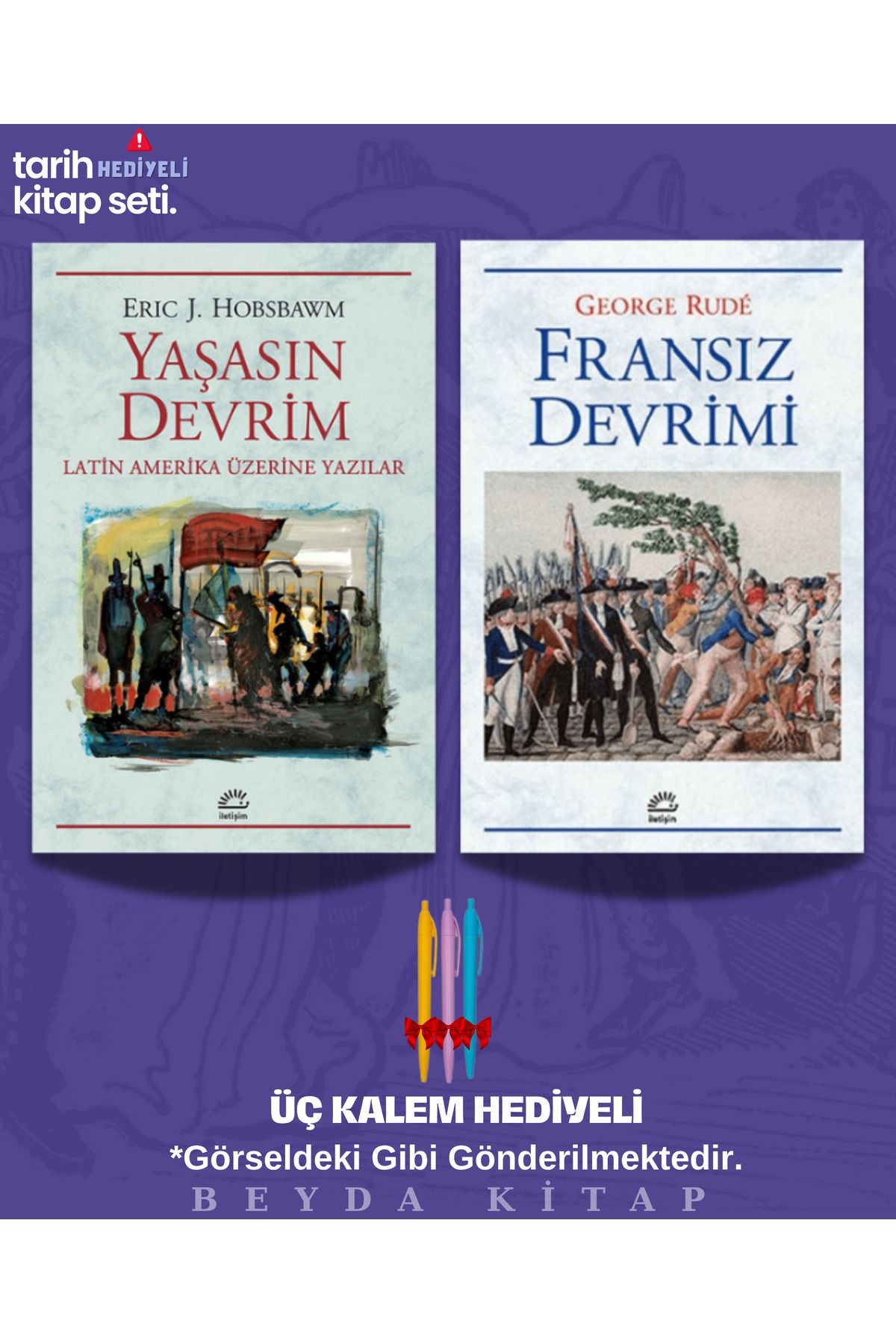 İletişim Yayınları Yaşasın Devrim - Fransız Devrimi - Kalem Hediyeli - Kitap Seti - TRİLTSYV