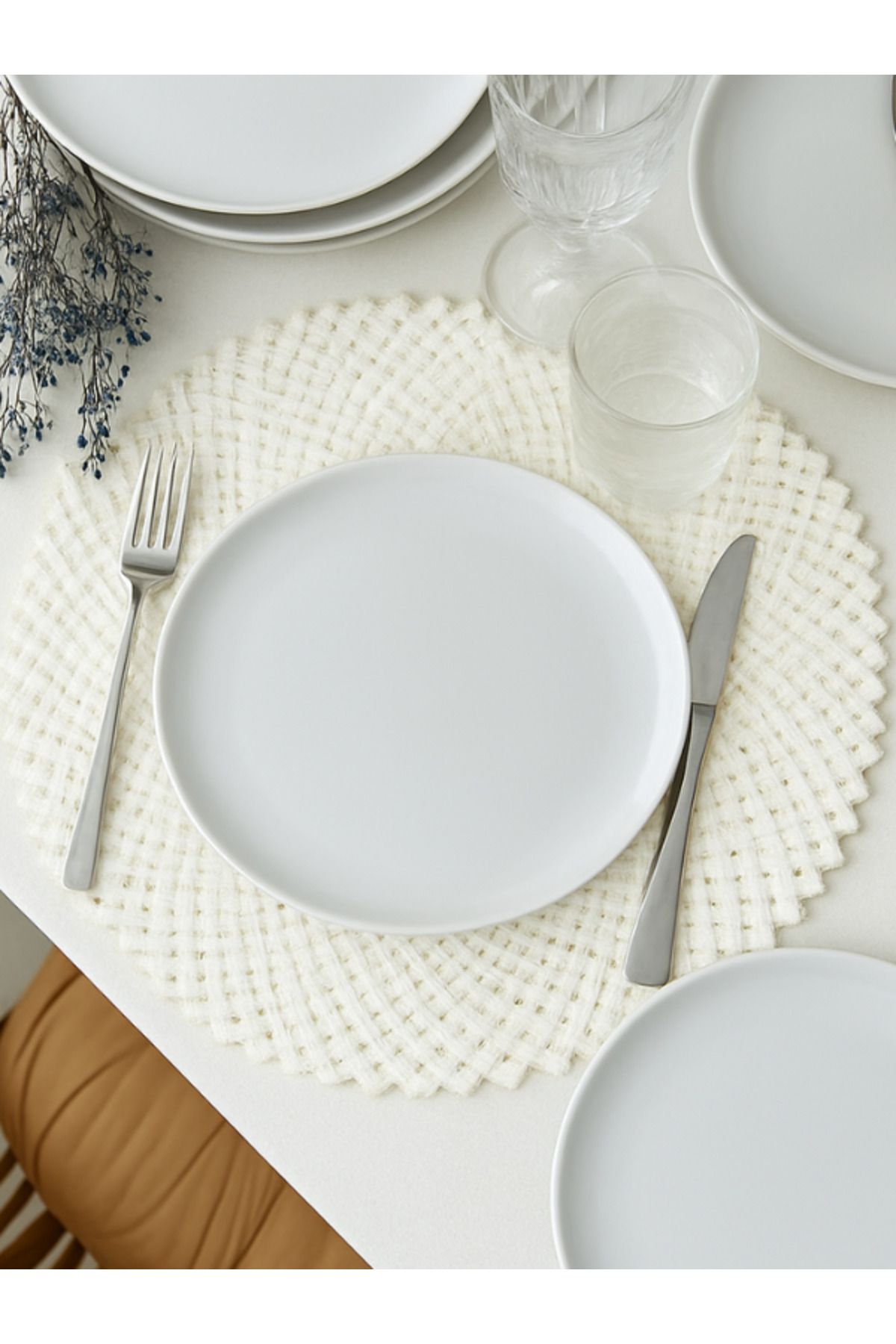 RGS ÇİNİ RGS Çini Seramik 6 Kişilik Pasta Seti Servis Tabağı