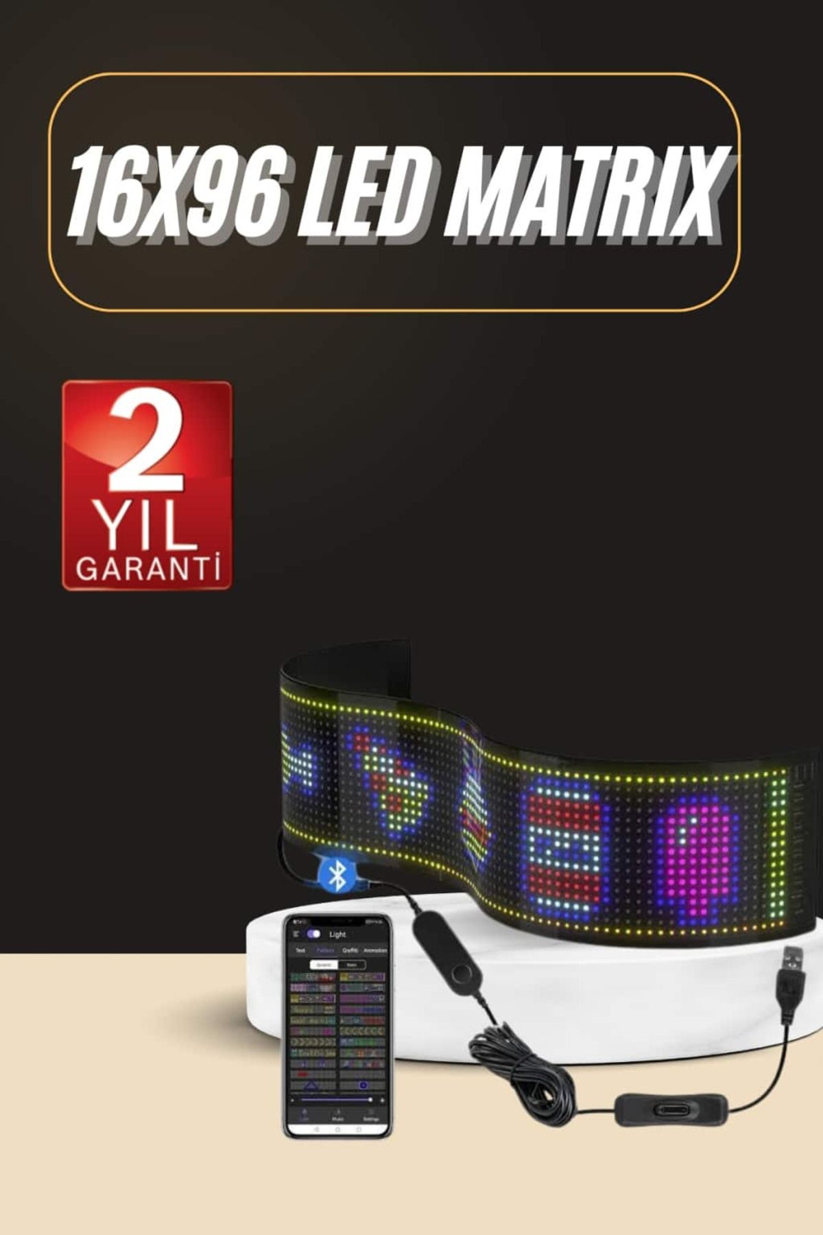 SAYARMARKT Renkli 16x96 LED Reklam Ekranı