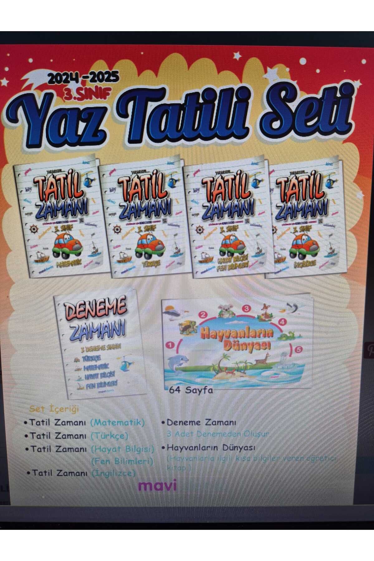 Mavi Deniz Yayınları MAVİDENİZ Yayınları 3.Sınıf yaz tatil seti (2025) + METAFOR YAY öykülerle 3.yaz tatil etk.hdiye 2025